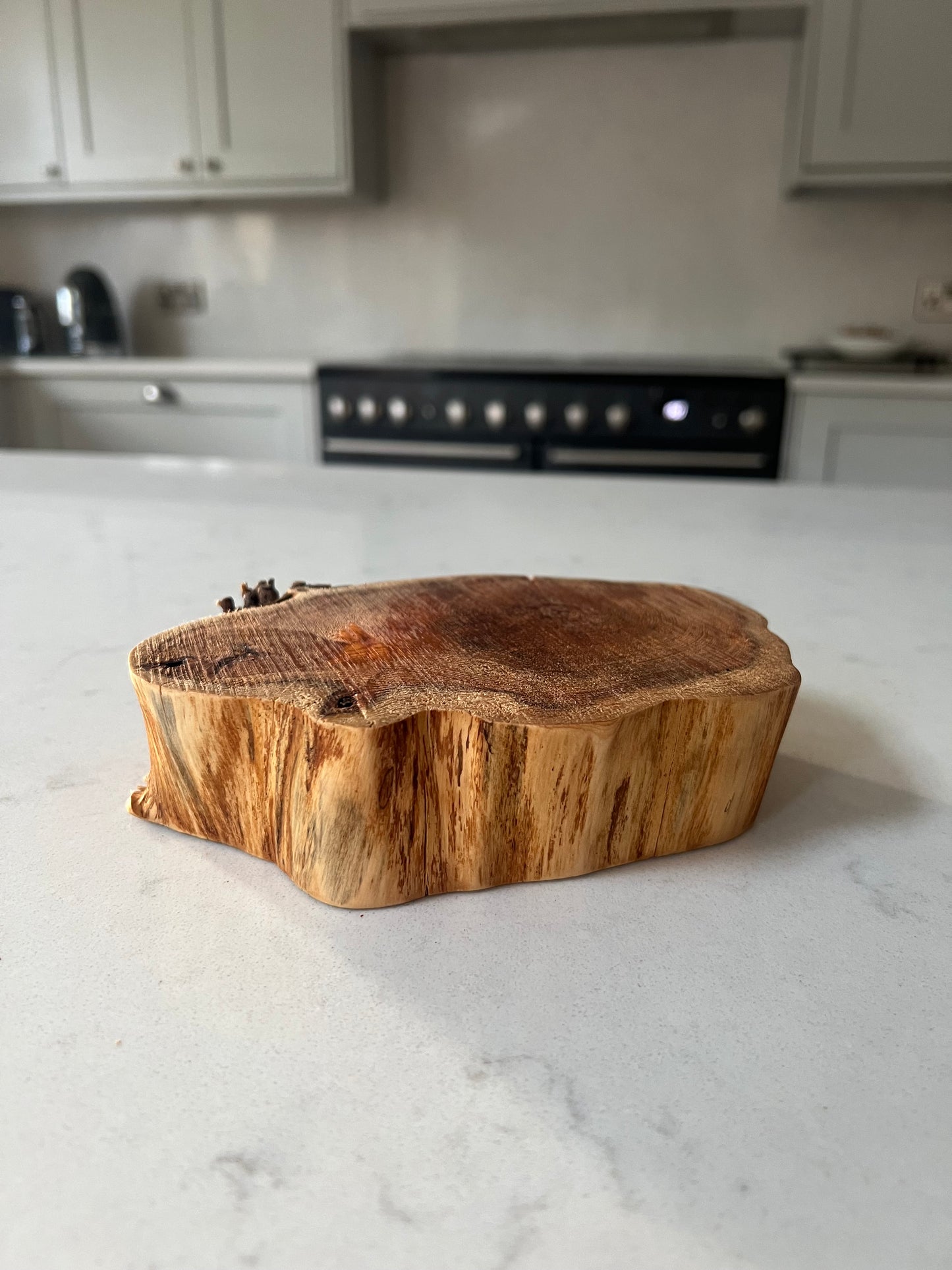 Solid English Yew Hand Made Kitchen table centrepiece Board Natural live edges
