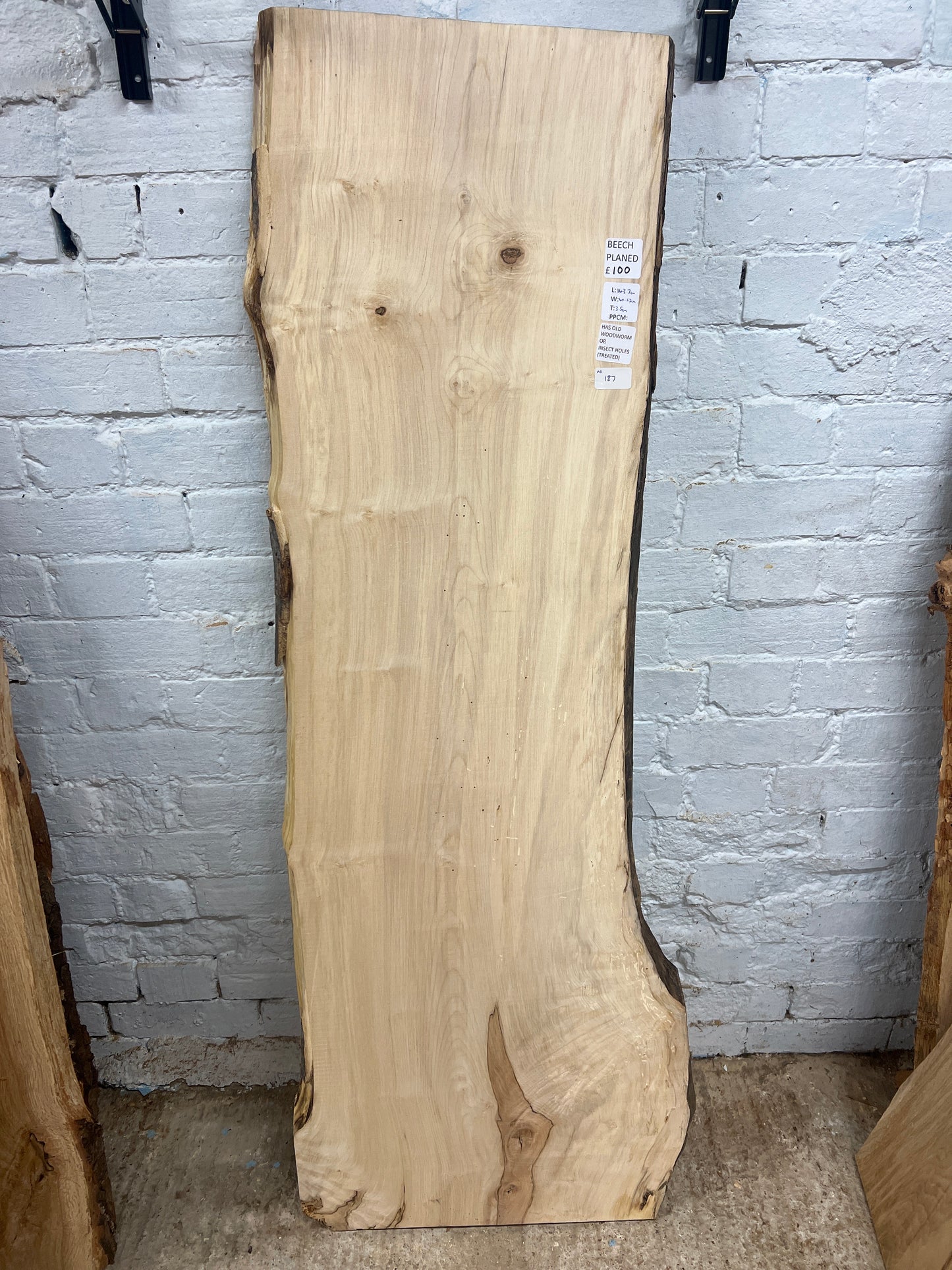 Beech No 187 - 1437x400-530x35mm Planed