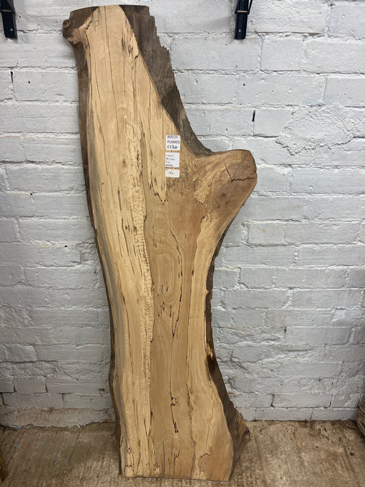 Spalted Beech No 184 - 1445x210-480x30mm Planed