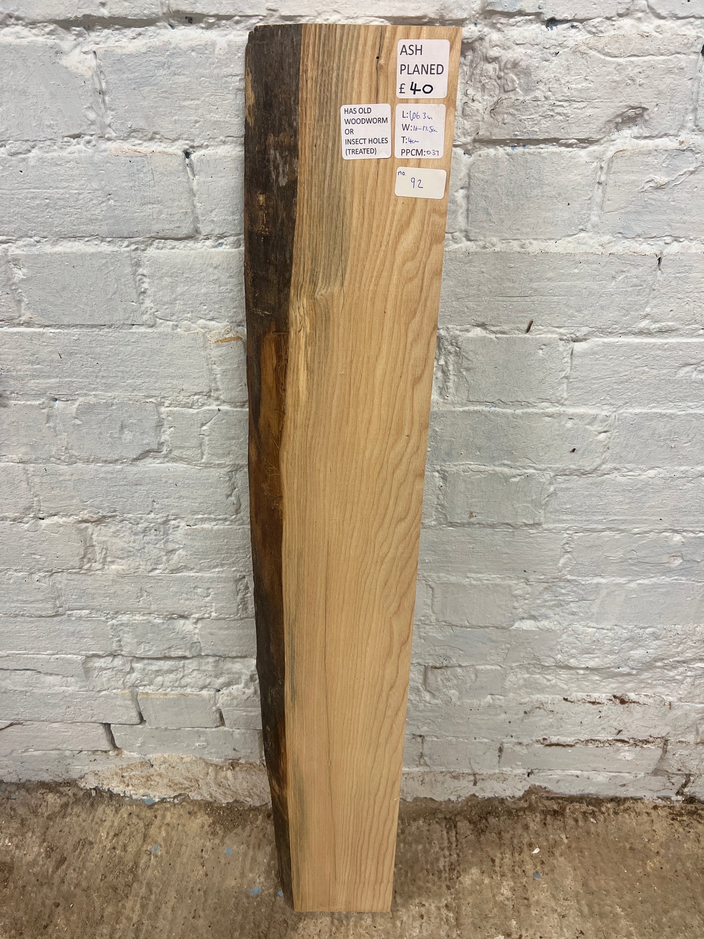 Ash No 92 - 1063x160-175x40mm Planed