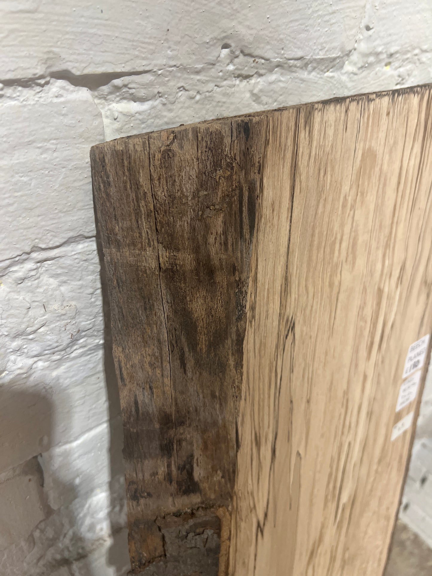 Spalted Beech No 69 - 1420x360-410x43mm Planed