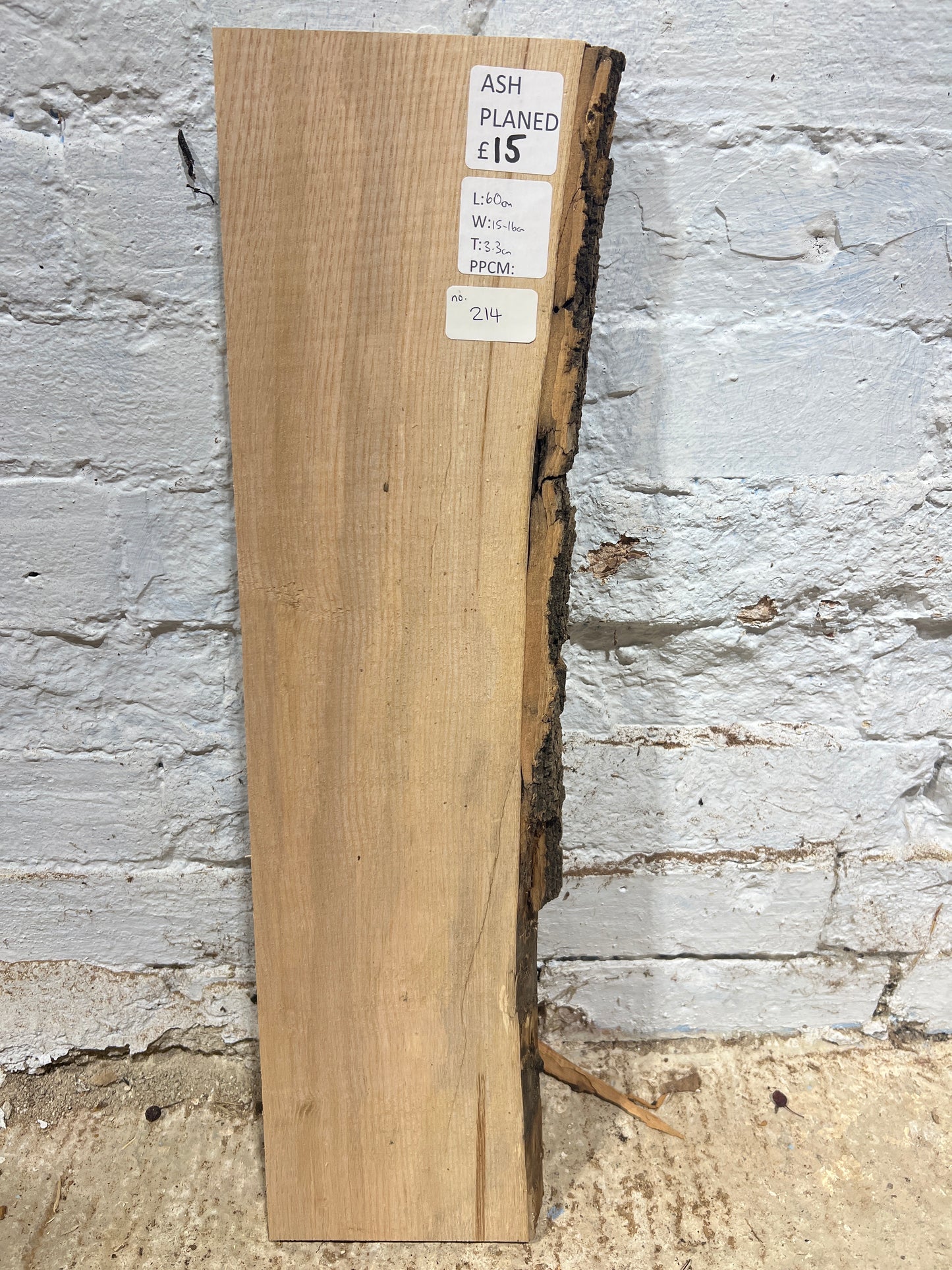 Ash No 214 - 600x150-160x33mm Planed