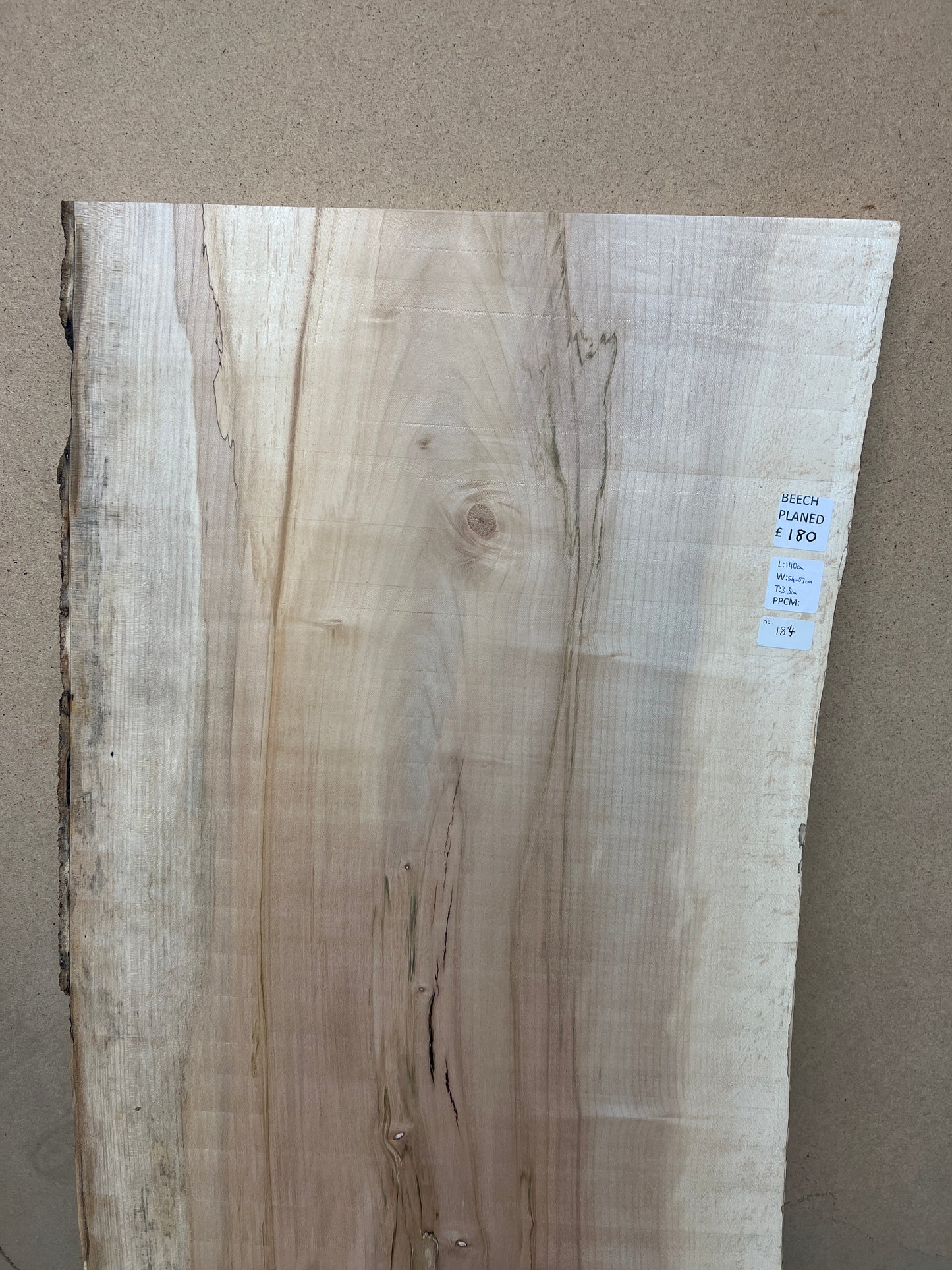 Beech No 184 - 1400x540-570x35mm Planed