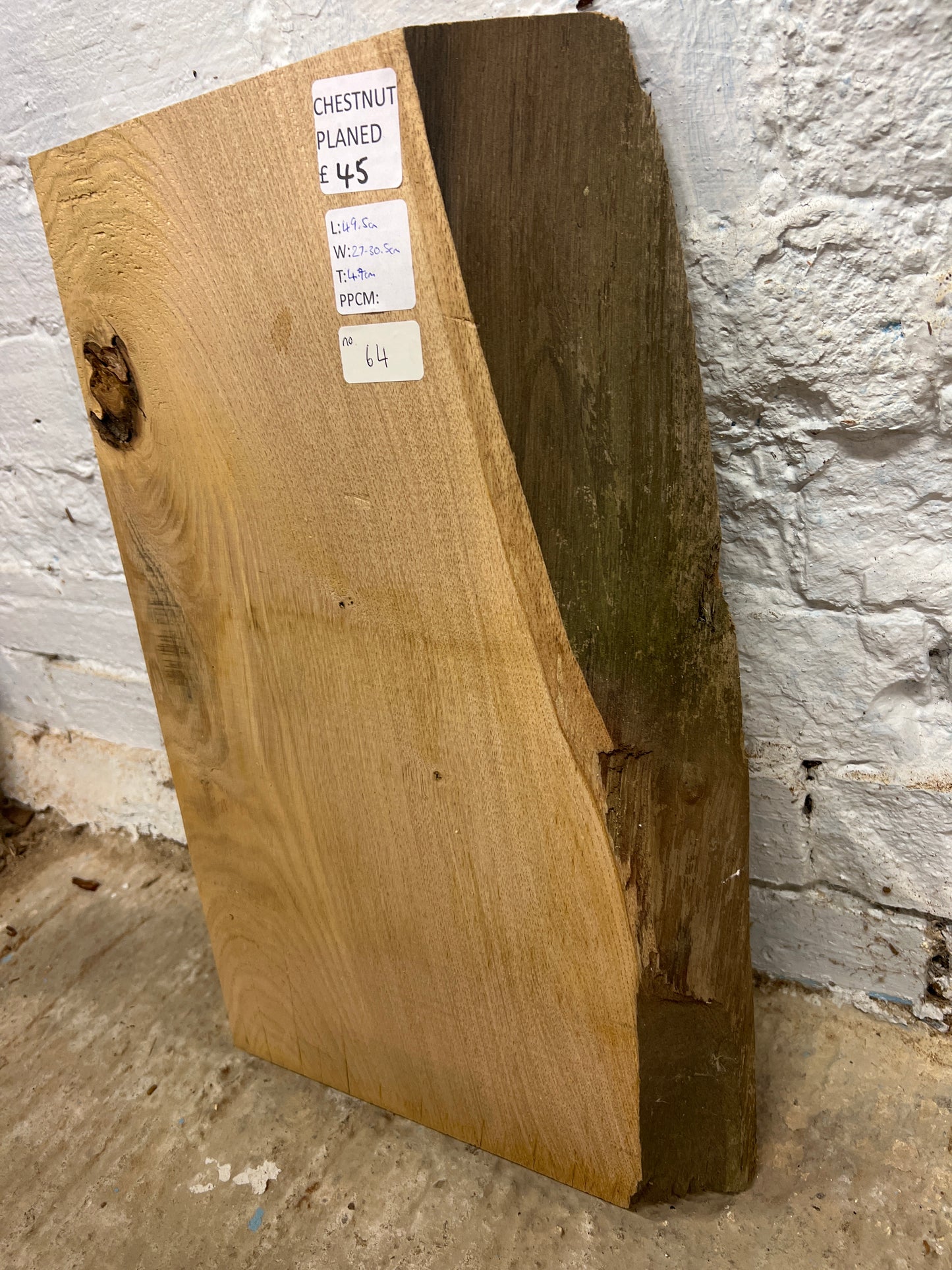 Chestnut No 64 - 495x270-305x47mm Planed