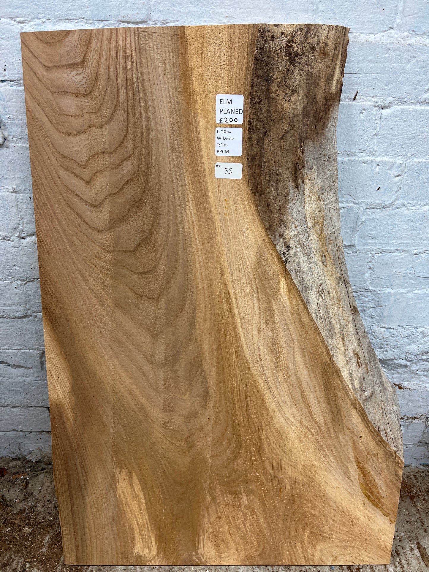 Elm No 55 - 900x430-610x50mm Planed