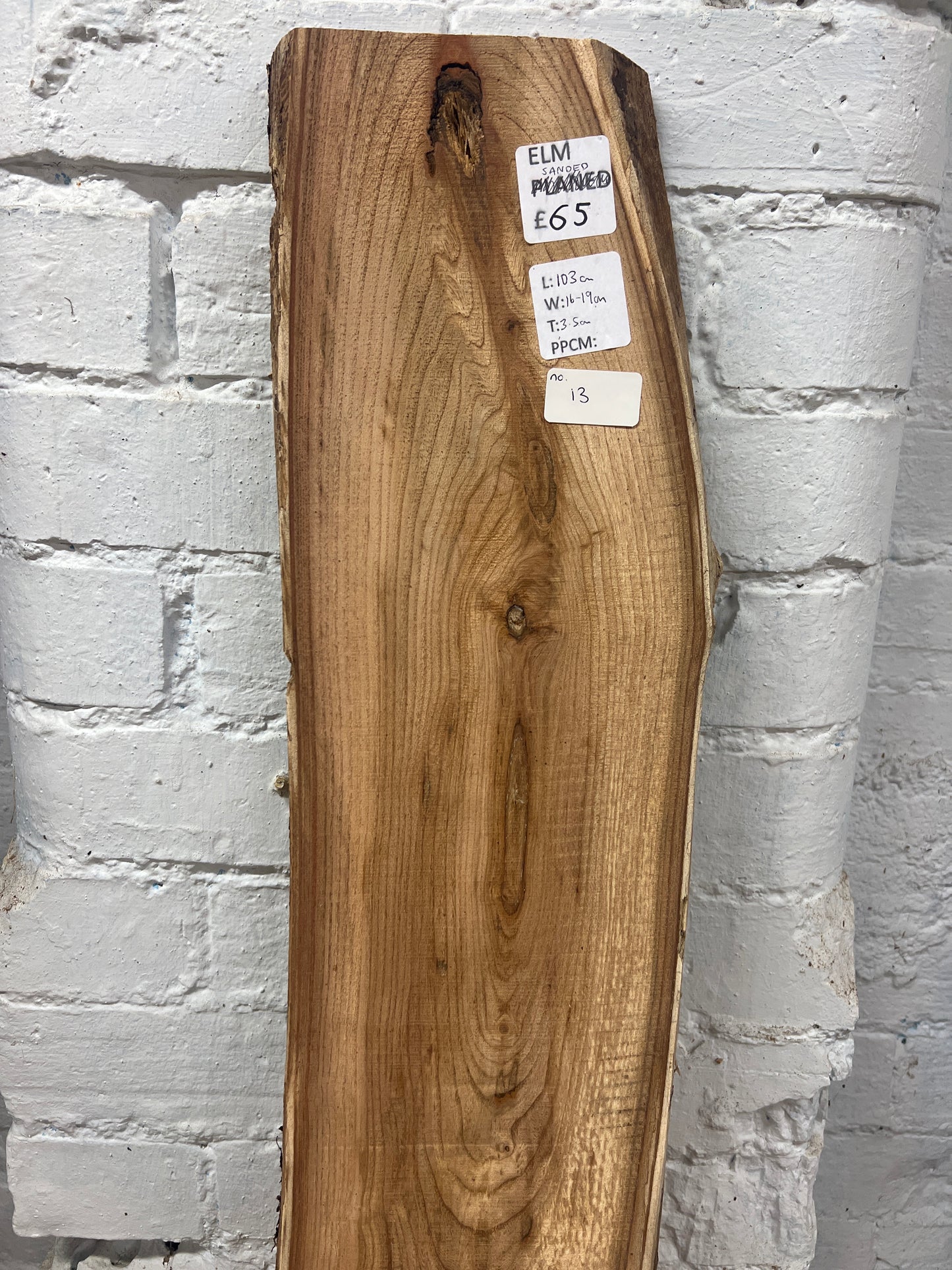 Elm No 13 - 1030x160-190x35mm Planed
