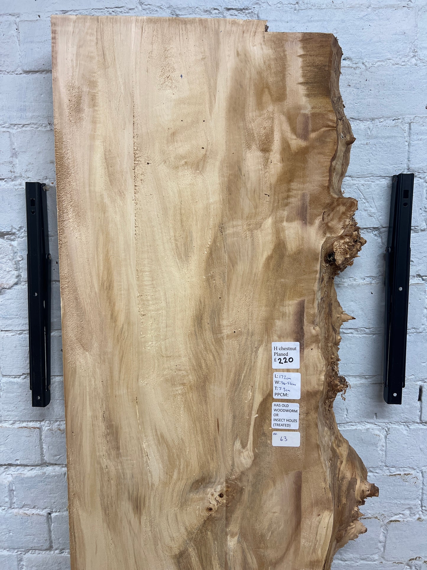 Horse Chestnut No 63 - 1720x340-510x73mm Planed