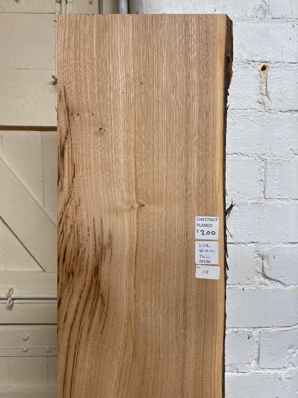 Chestnut No 118 - 1760x280-350x45mm Planed