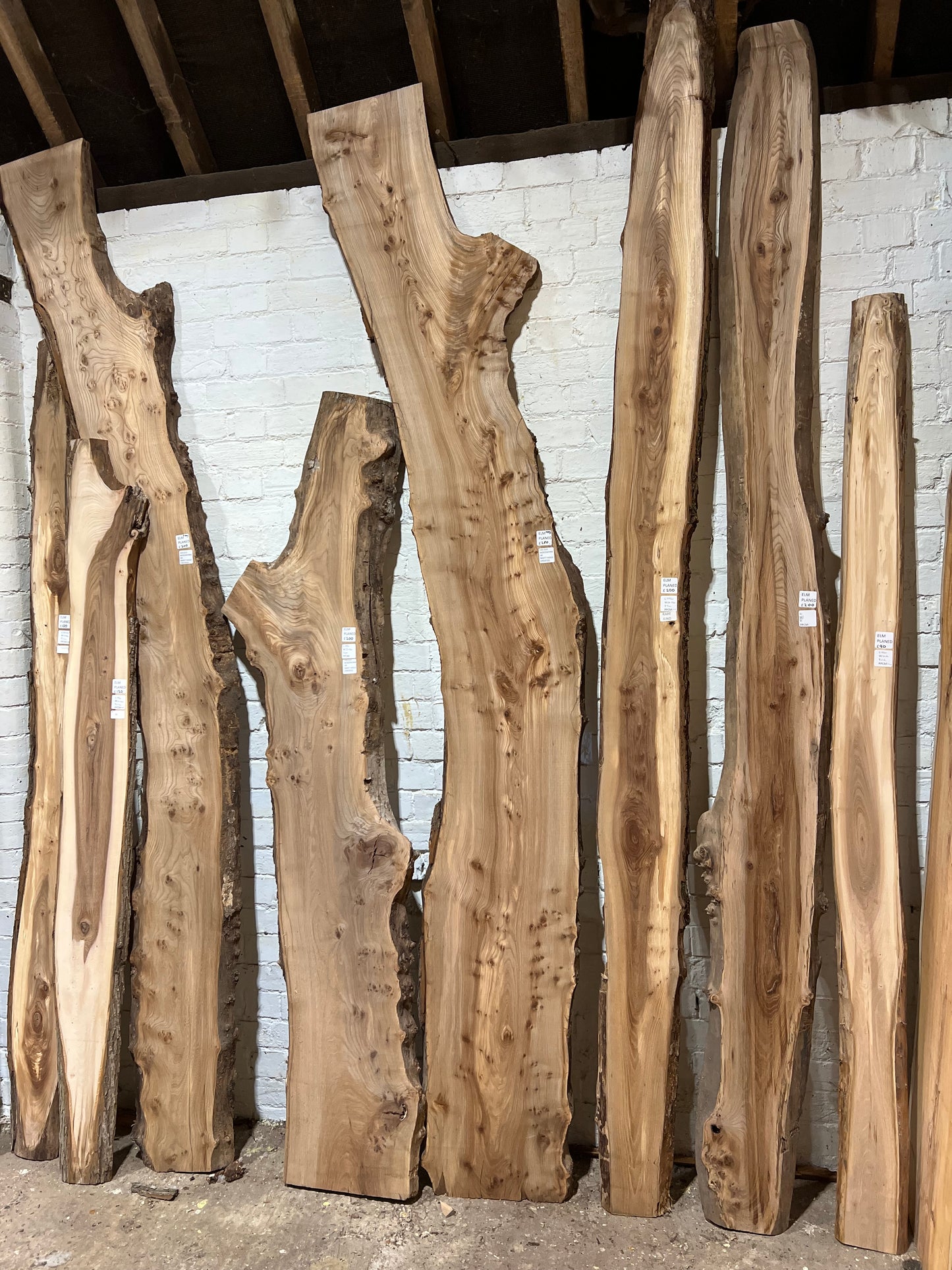 Planed Elm Boards - 2500mm+