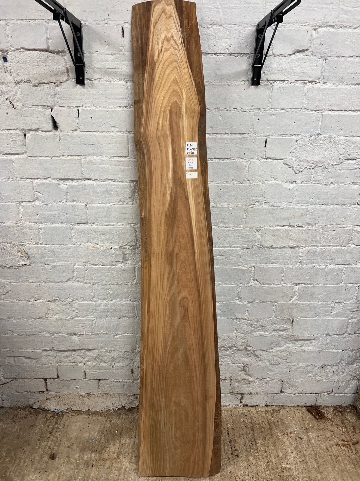 Elm No 55 - 1625x190-330x30mm Planed
