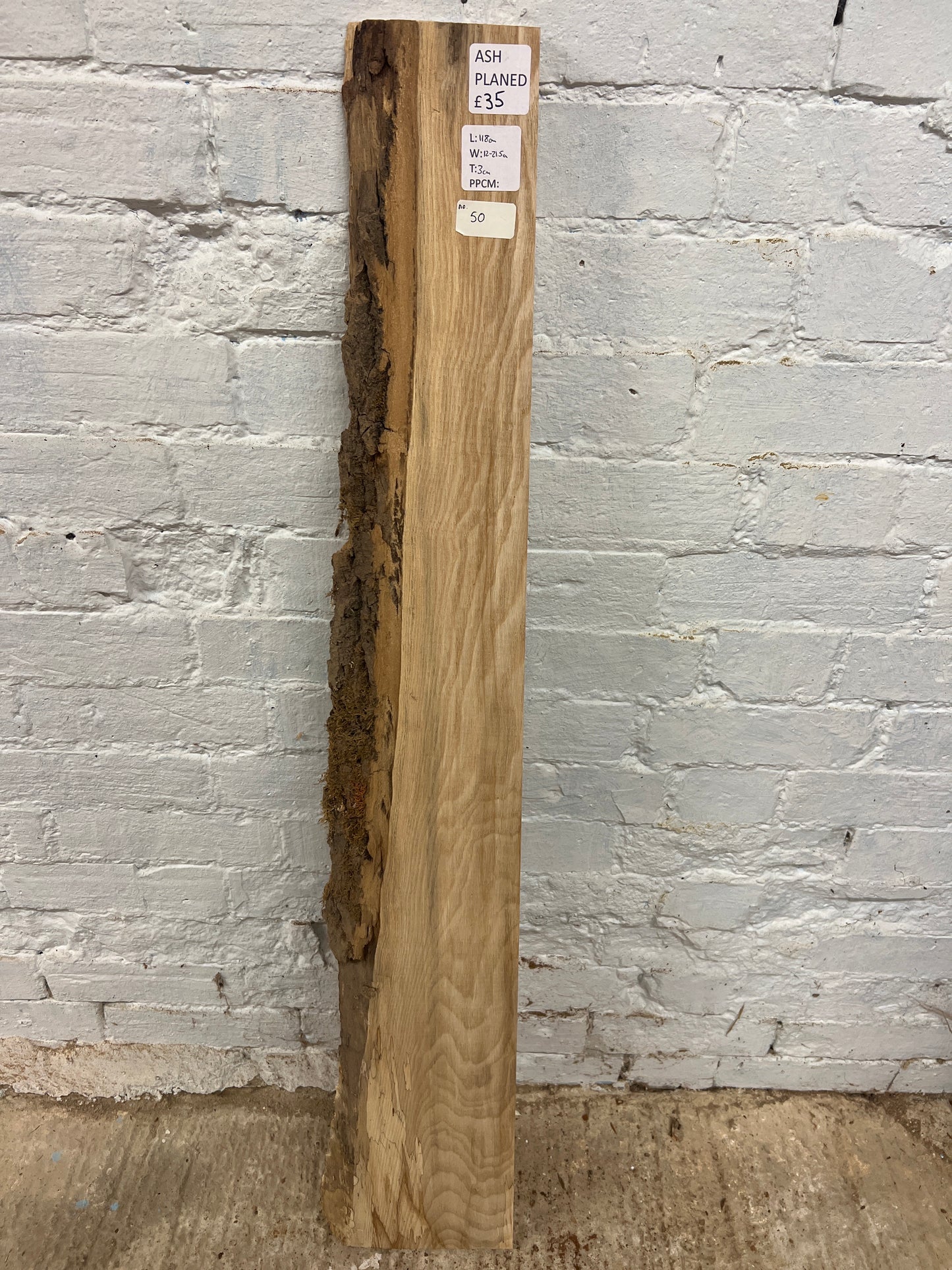 Ash No 50 - 1180x120-215x30mm Planed