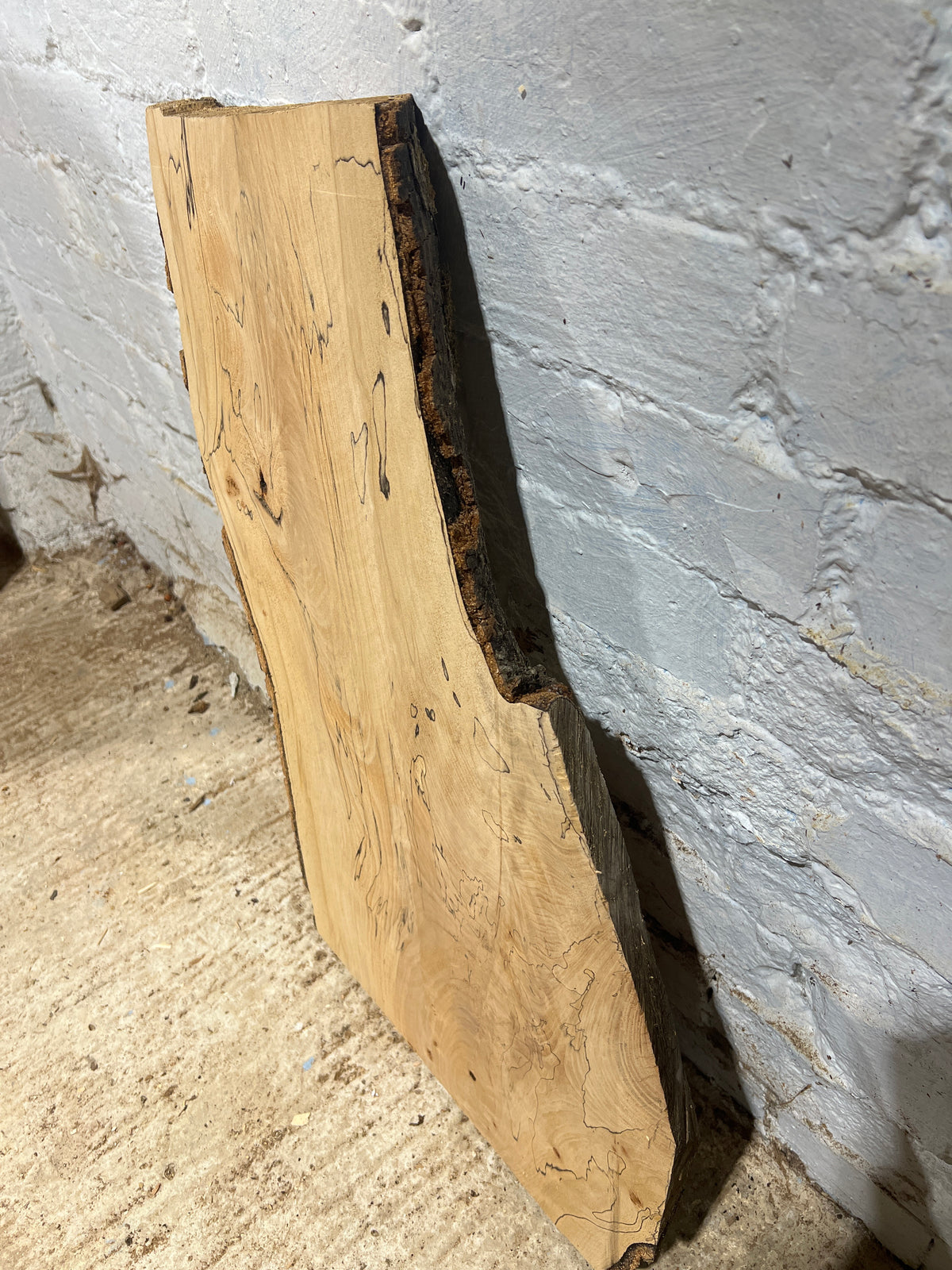 Spalted Beech No 183 - 660x240-420x40mm Planed