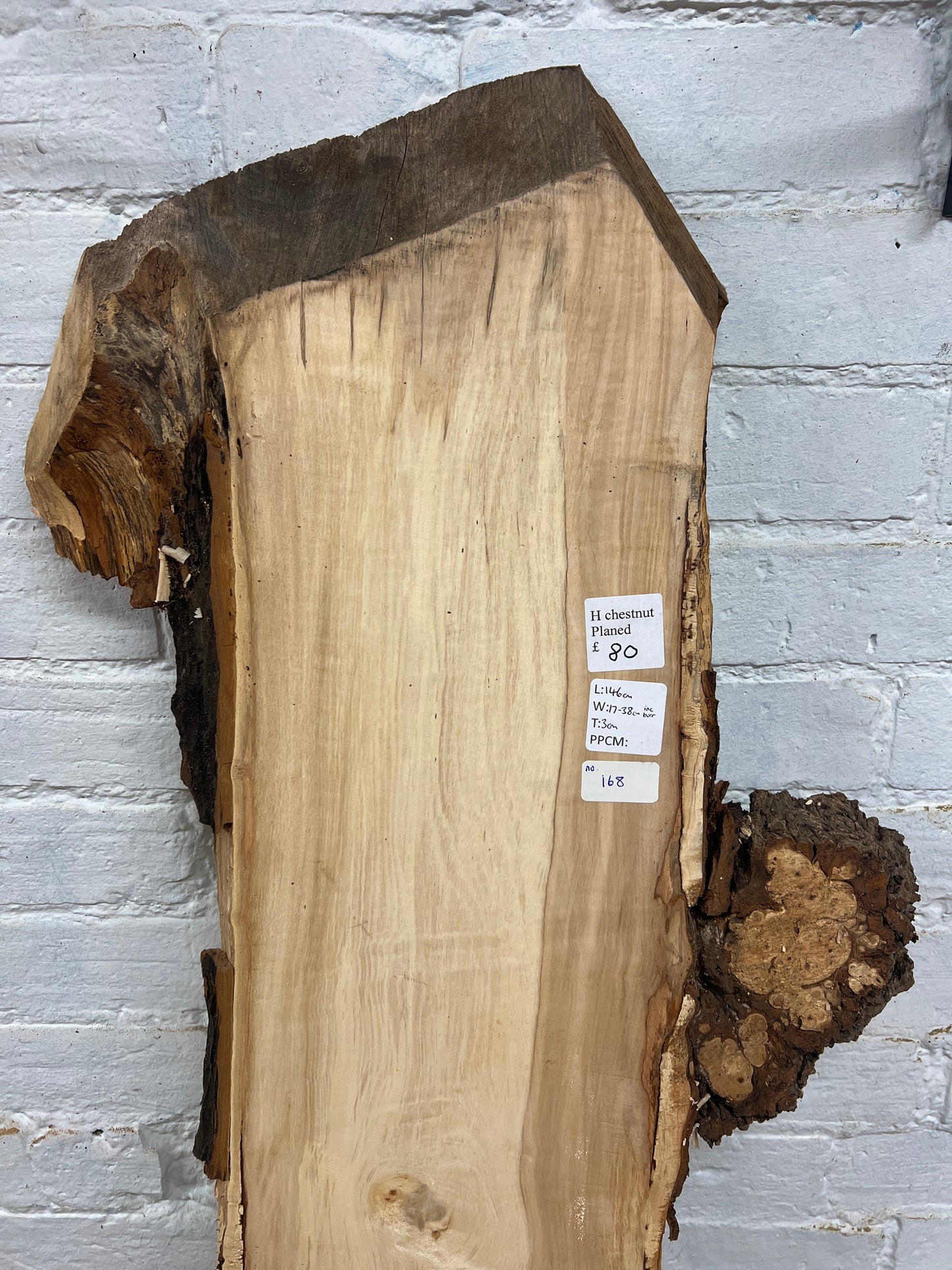 Horse Chestnut No 168 - 1460x170-380x30mm Planed