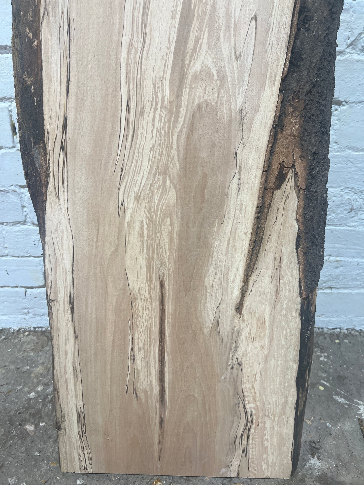 Spalted Beech No 69 - 1420x360-410x43mm Planed