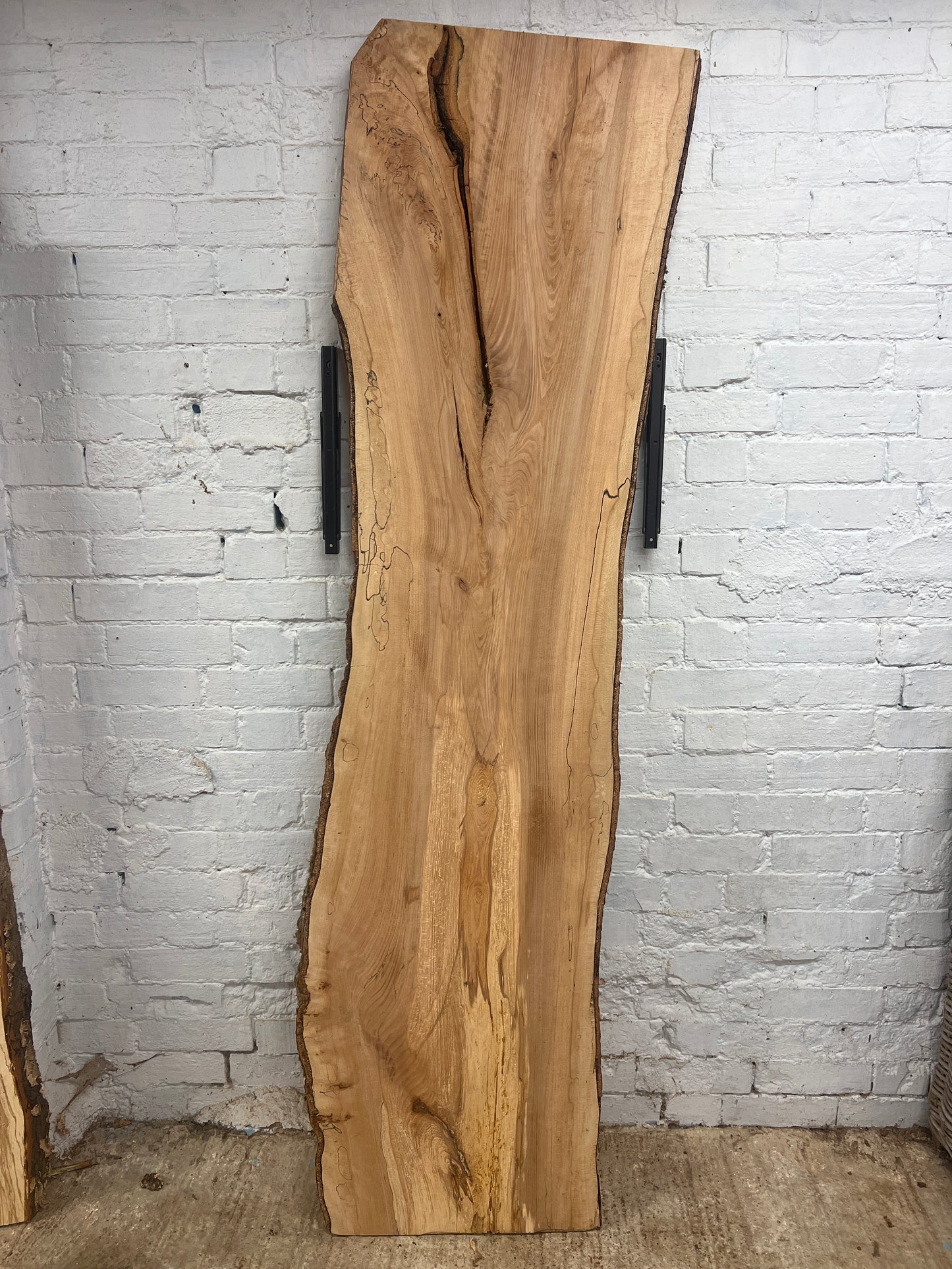 Spalted Beech No 71 - 2000x450-520x30mm Planed