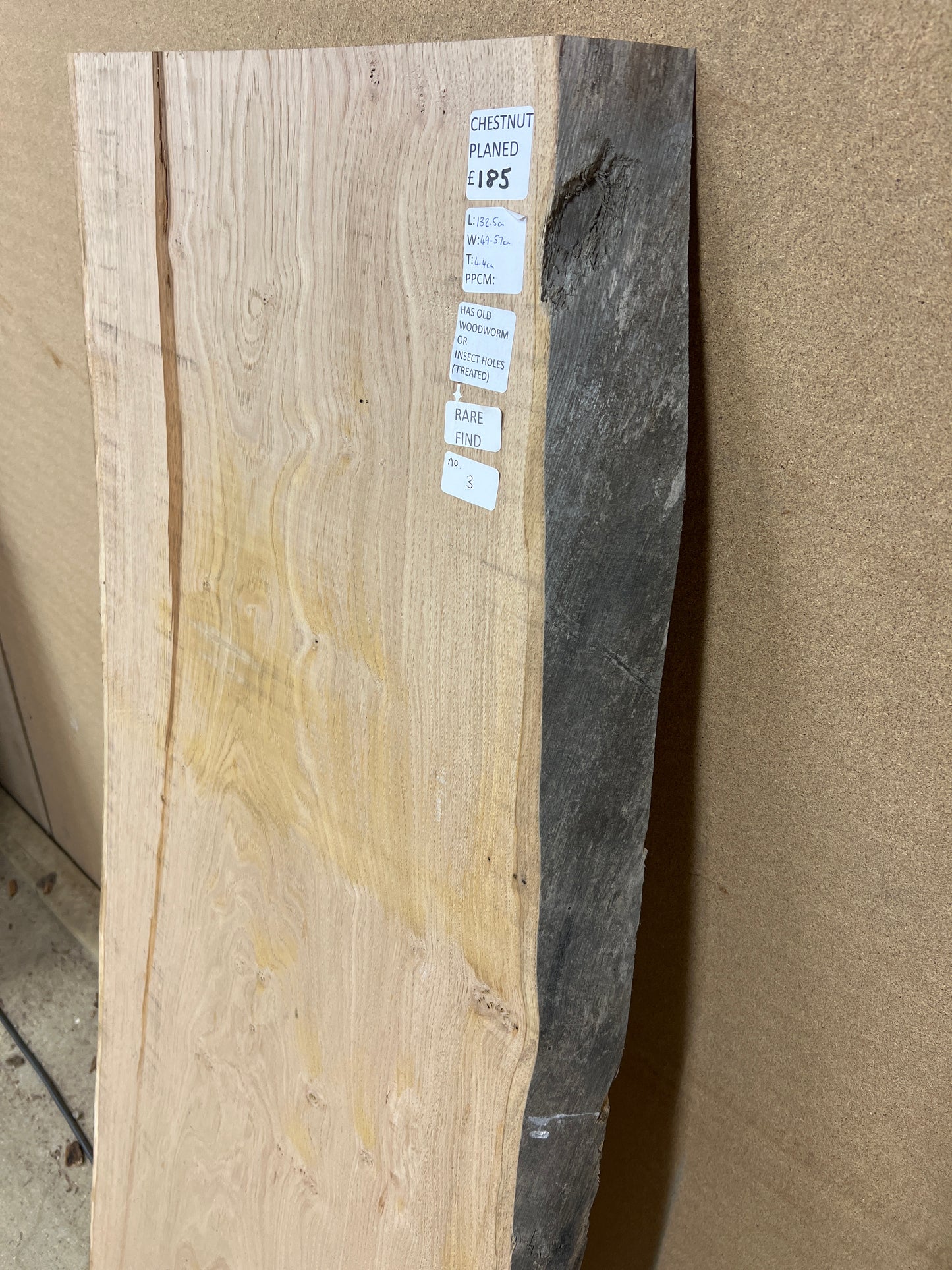 Chestnut No 3 - 1325x490-570x44mm Planed