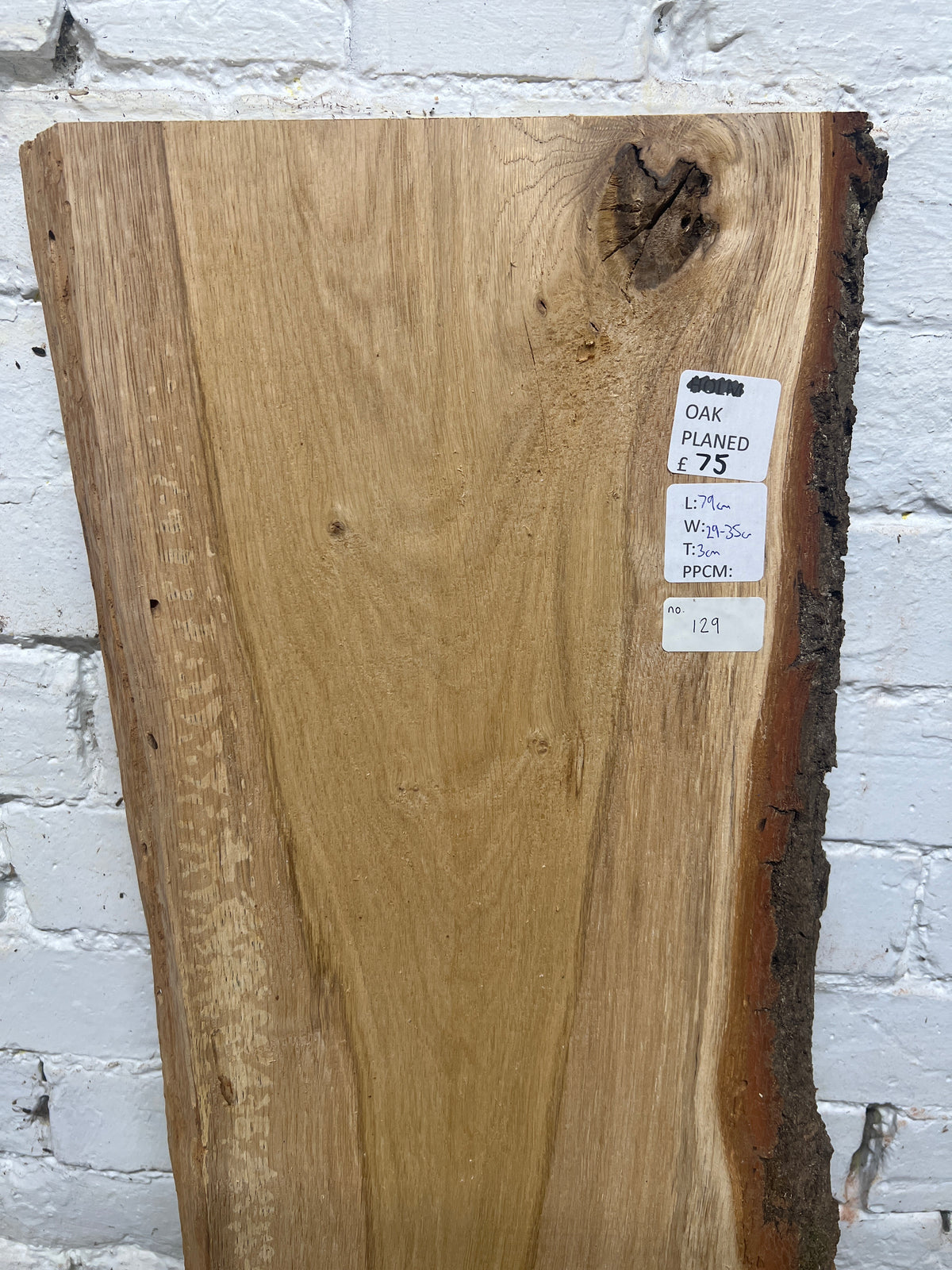 Oak No 129 - 790x290-350x30mm Planed