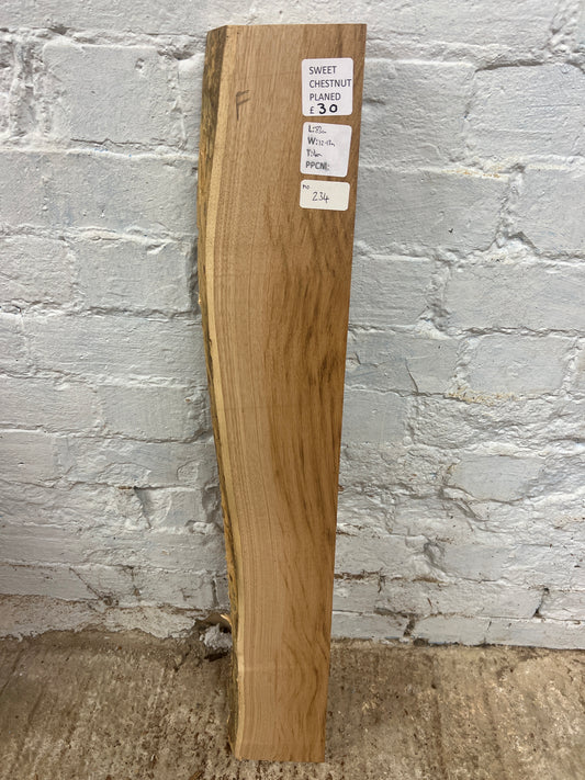 Sweet Chestnut No 234 - 830x120-130x40mm Planed