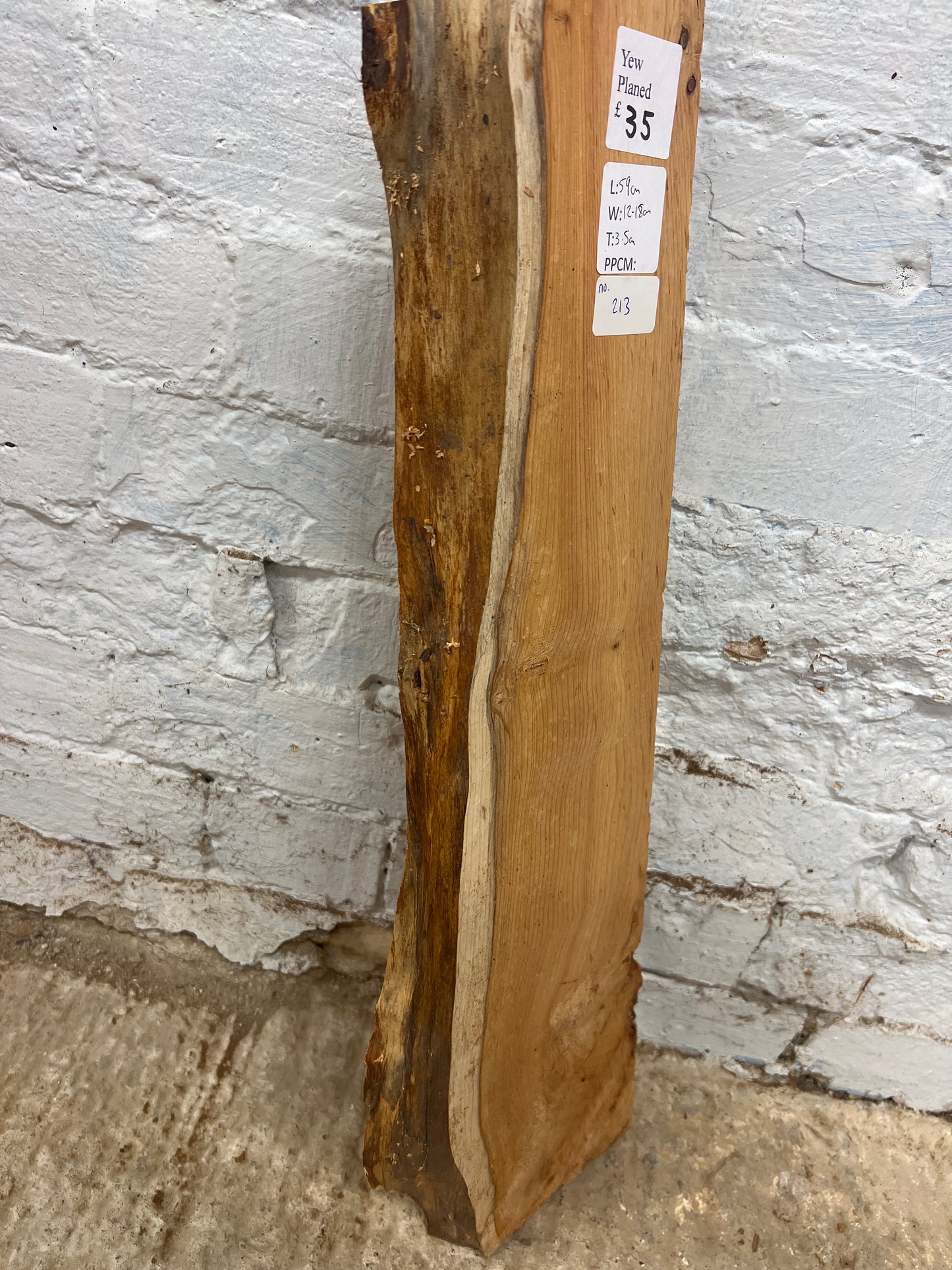 Yew No 213 - 590x120-180x35mm Planed