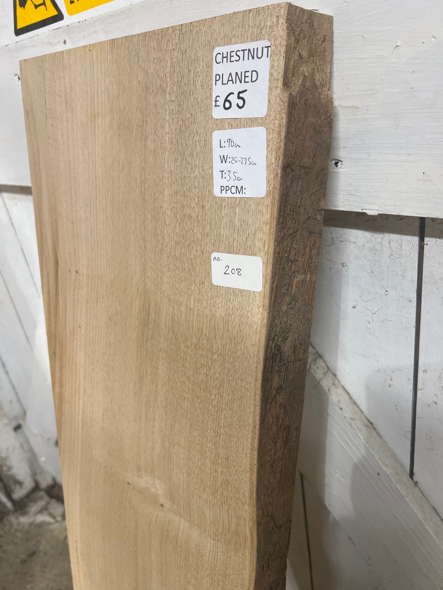 Chestnut No 208 - 910x520-570x32mm Planed