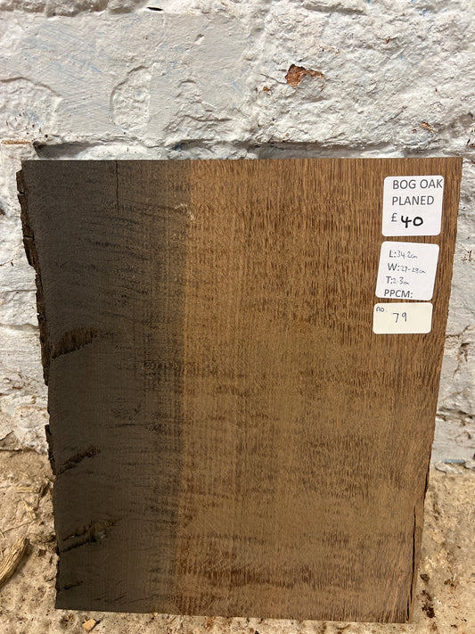 Bog Oak No 79 - 342x270-280x23mm Planed