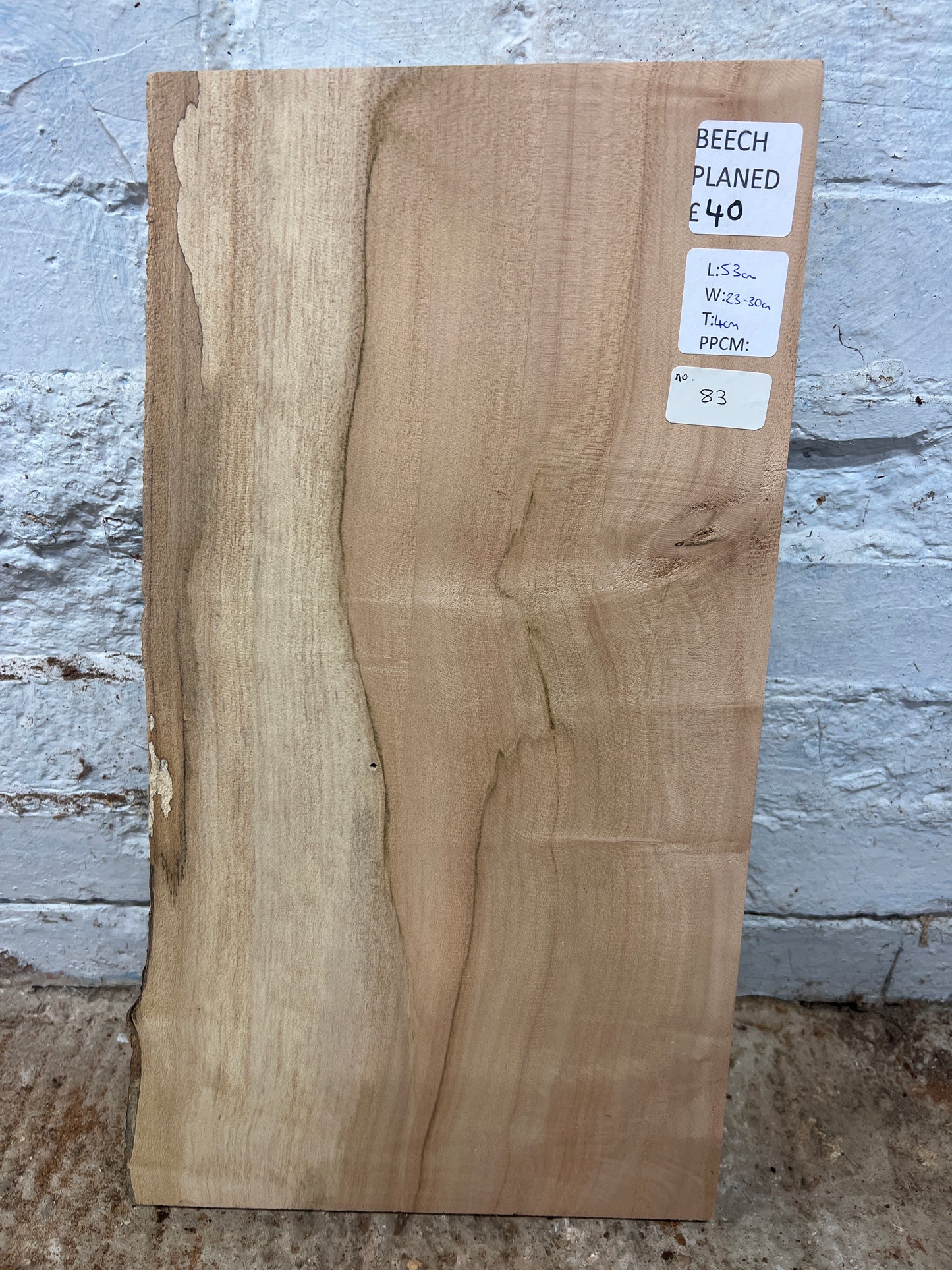 Beech No 83 - 530x230-300x40mm Planed