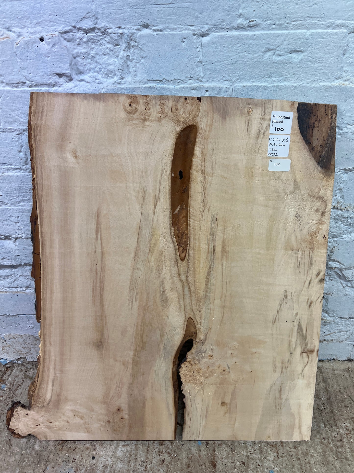 Horse Chestnut 155 - 715x540-630x20mm Planed
