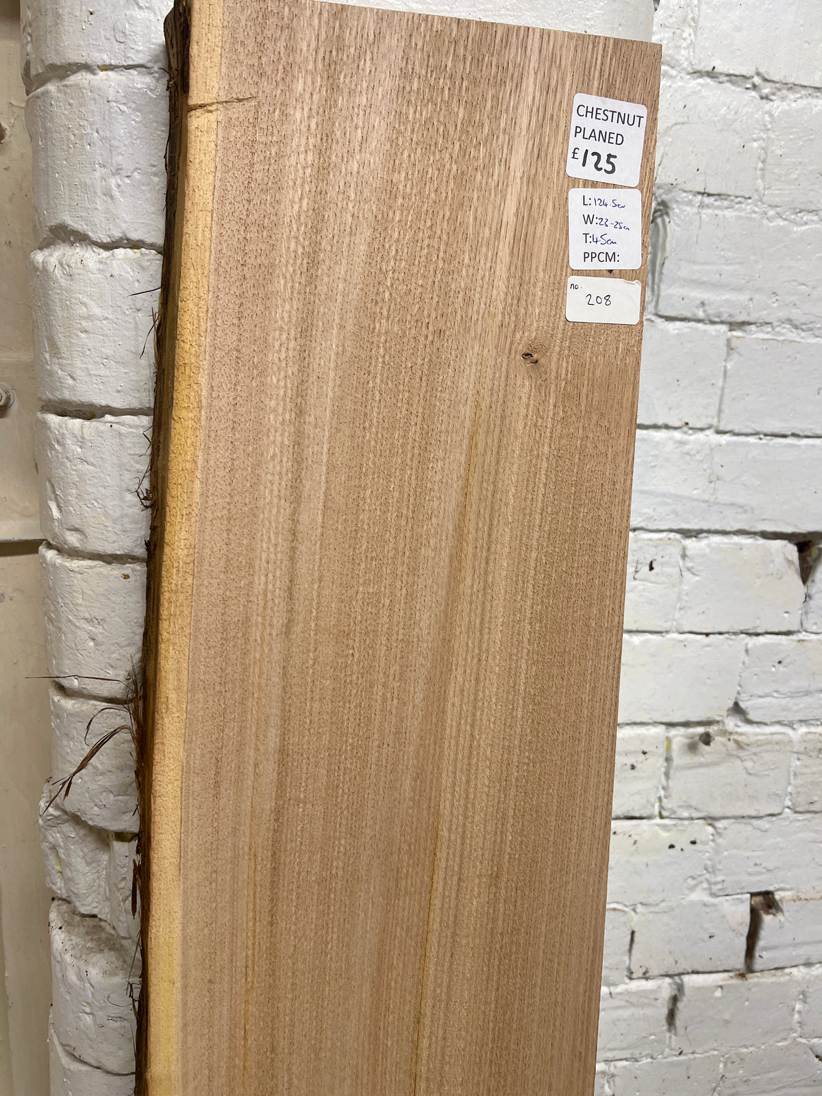 Chestnut No 208 - 1245x230-250x45mm Planed