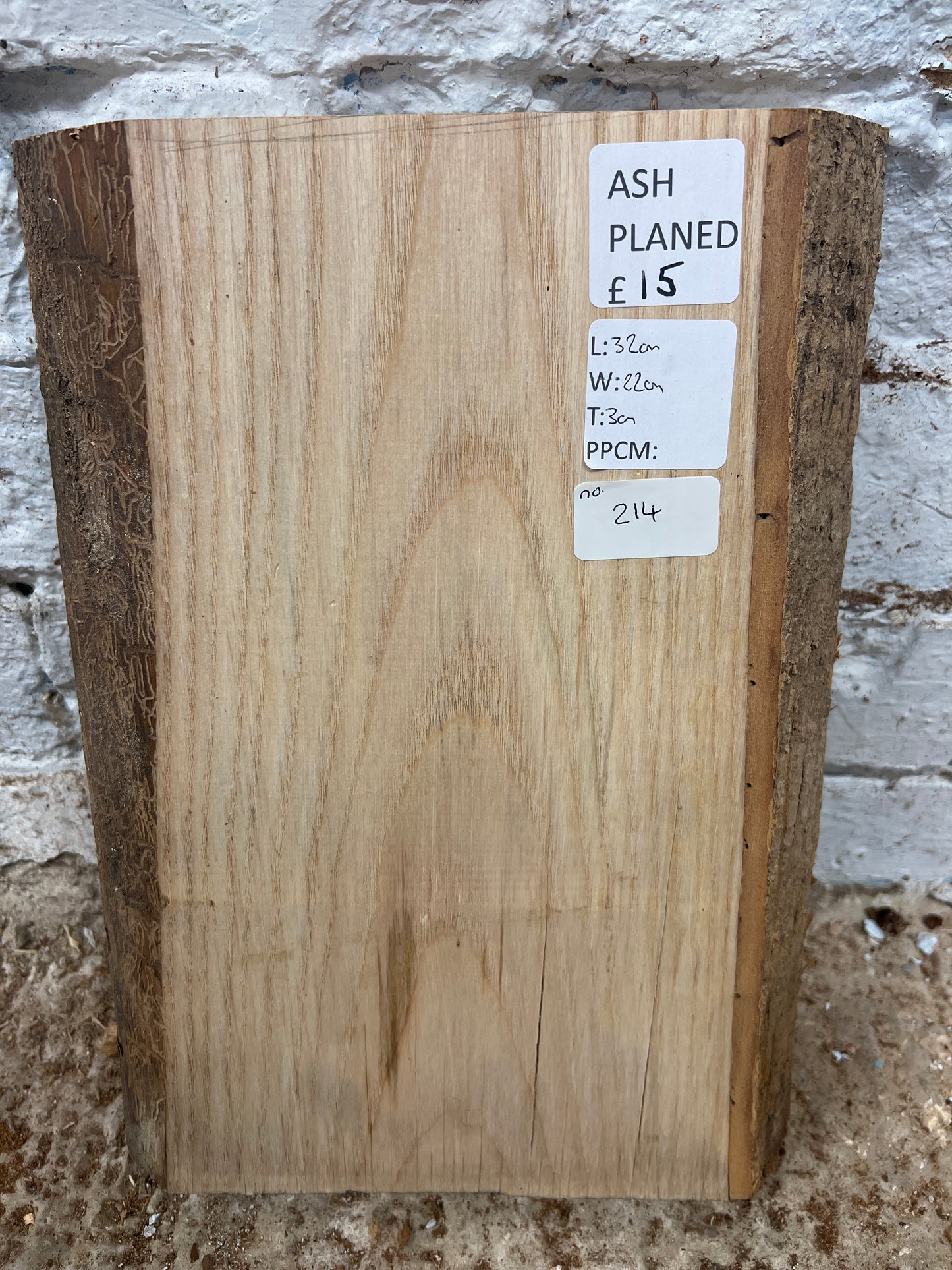 Ash No 214 - 320x220x30mm Planed