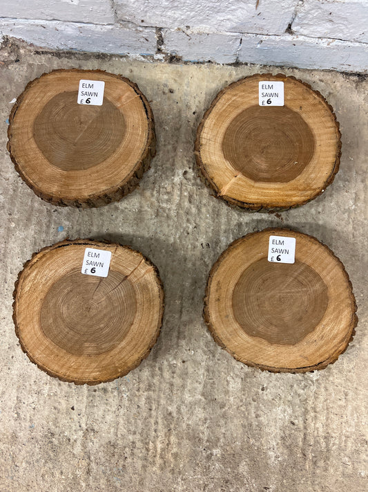 Elm Rounds - 210x200x40-50mm Sawn