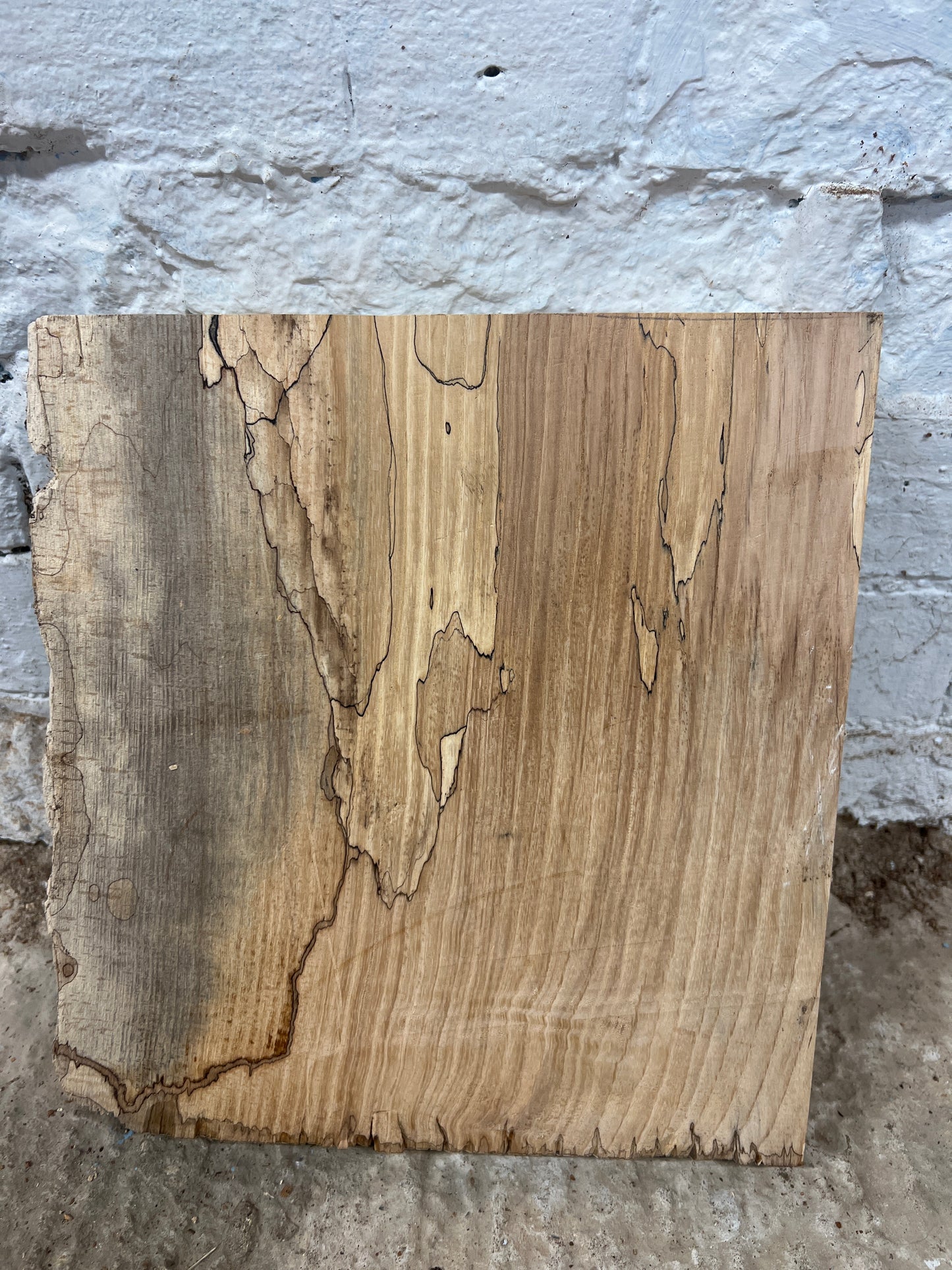 Spalted Beech No 101 - 320x270-280x52mm Planed
