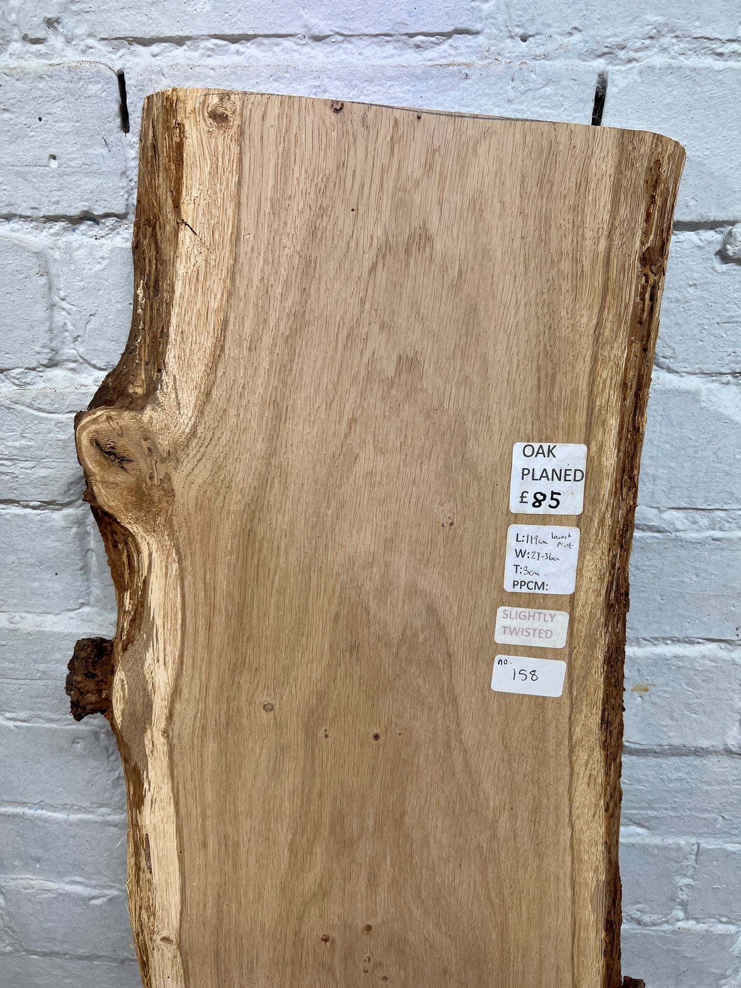 Oak No 158 - 1190x270-360x30mm Planed