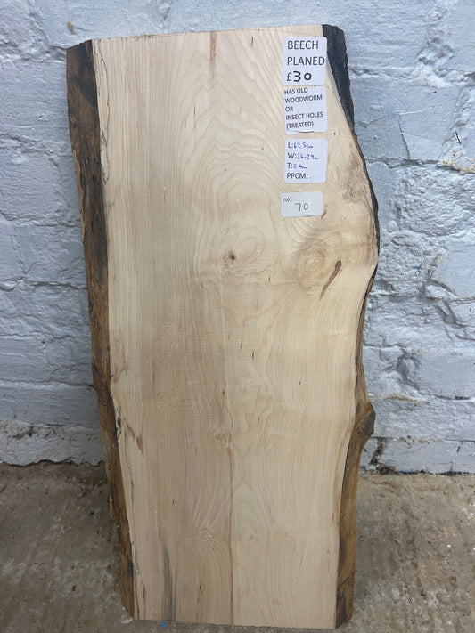 Beech No 70 - 625x240-290x24mm Planed