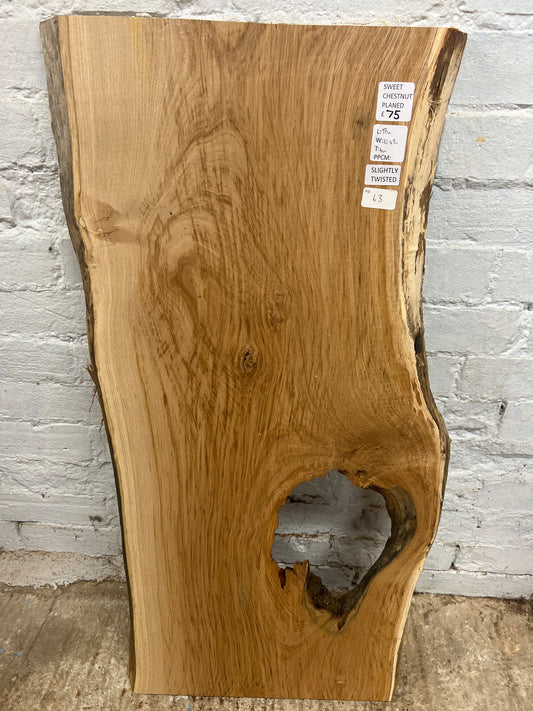 Sweet Chestnut No 63 - 970x430-490x40mm Planed
