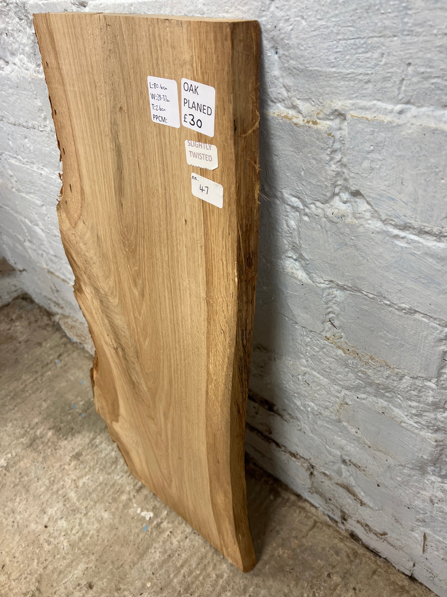 Oak Planed No 47 - 806x280-370x26mm Planed