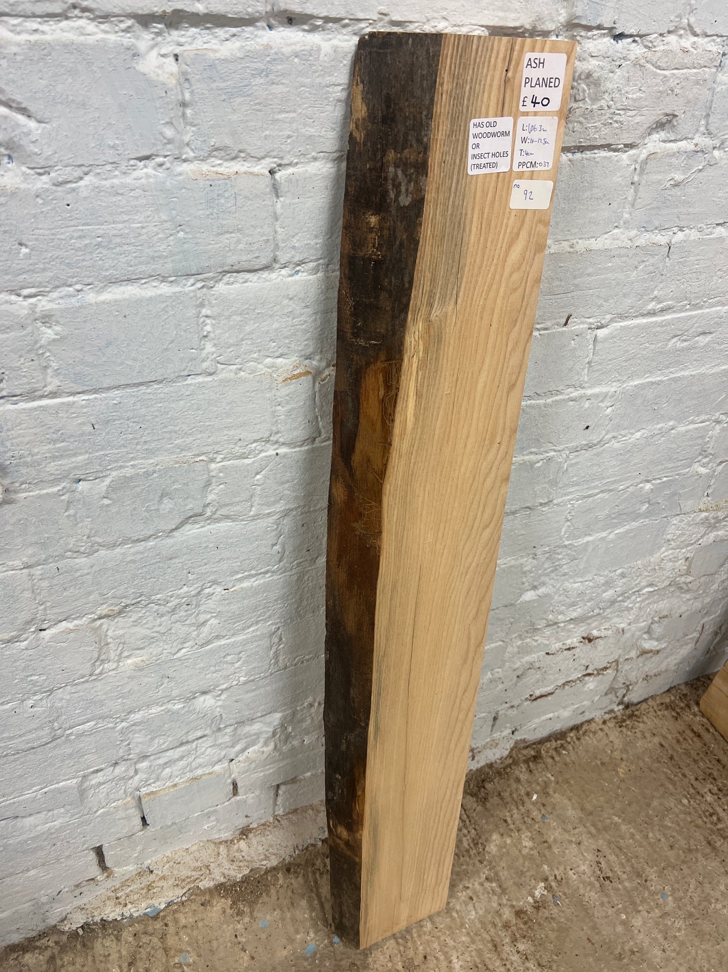 Ash No 92 - 1063x160-175x40mm Planed