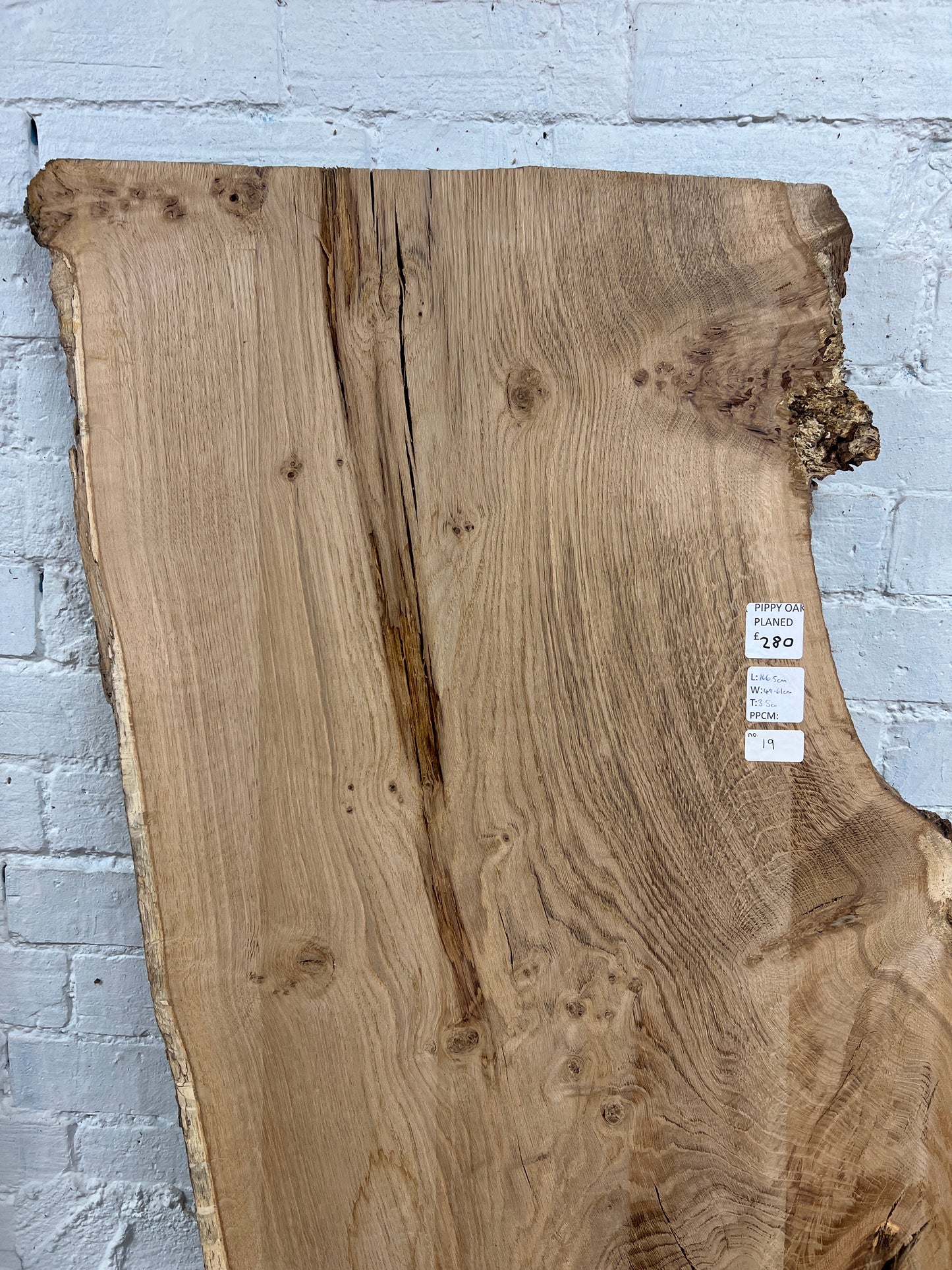 Aged Pippy Oak No 19 - 1665x490-610x35mm Planed