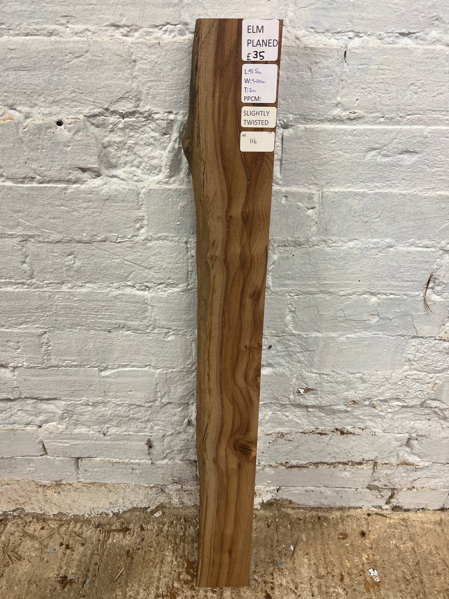 Elm No 116 - 915x90-100x30mm Planed