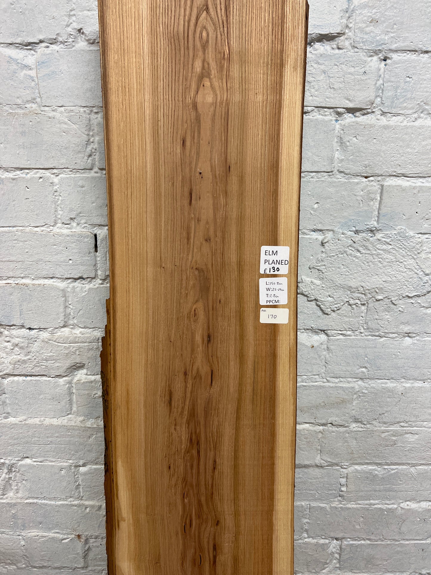 Elm No 170 - 1508x250-290x28mm Planed