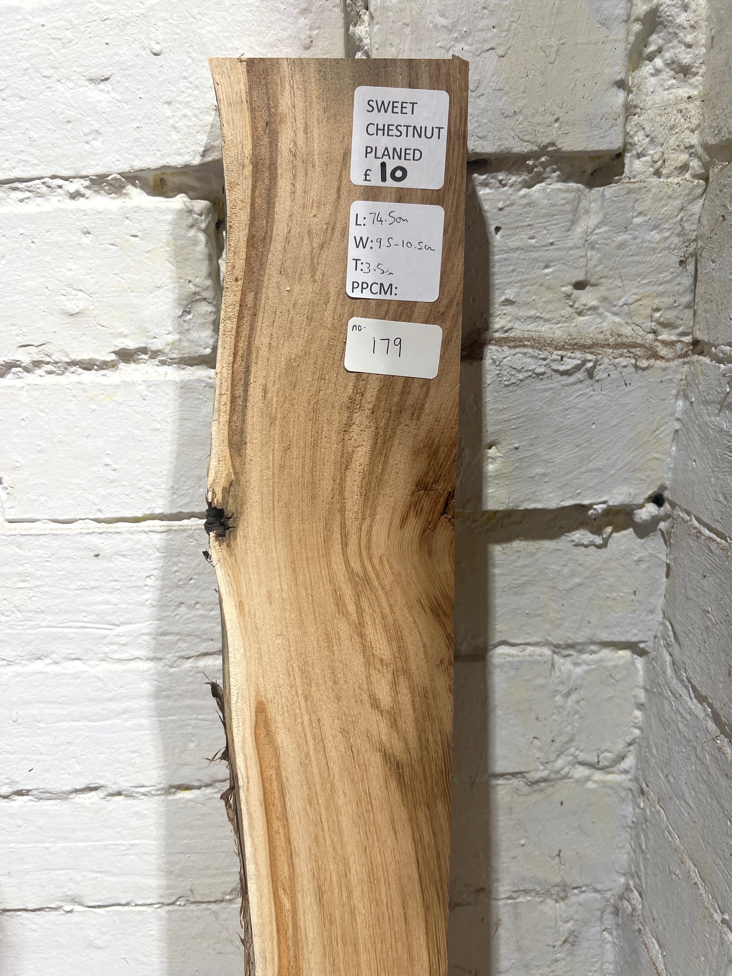 Sweet Chestnut No 179 - 745x95-105x35mm Planed