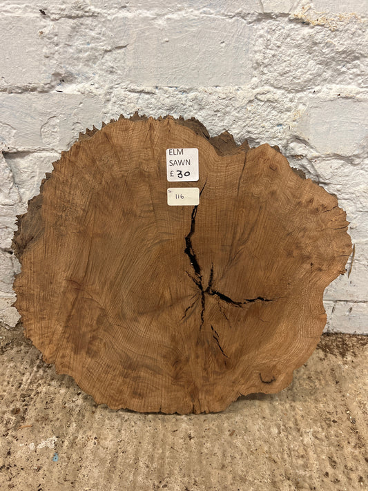 Burr Elm No 116 - 400x430x40mm Sawn