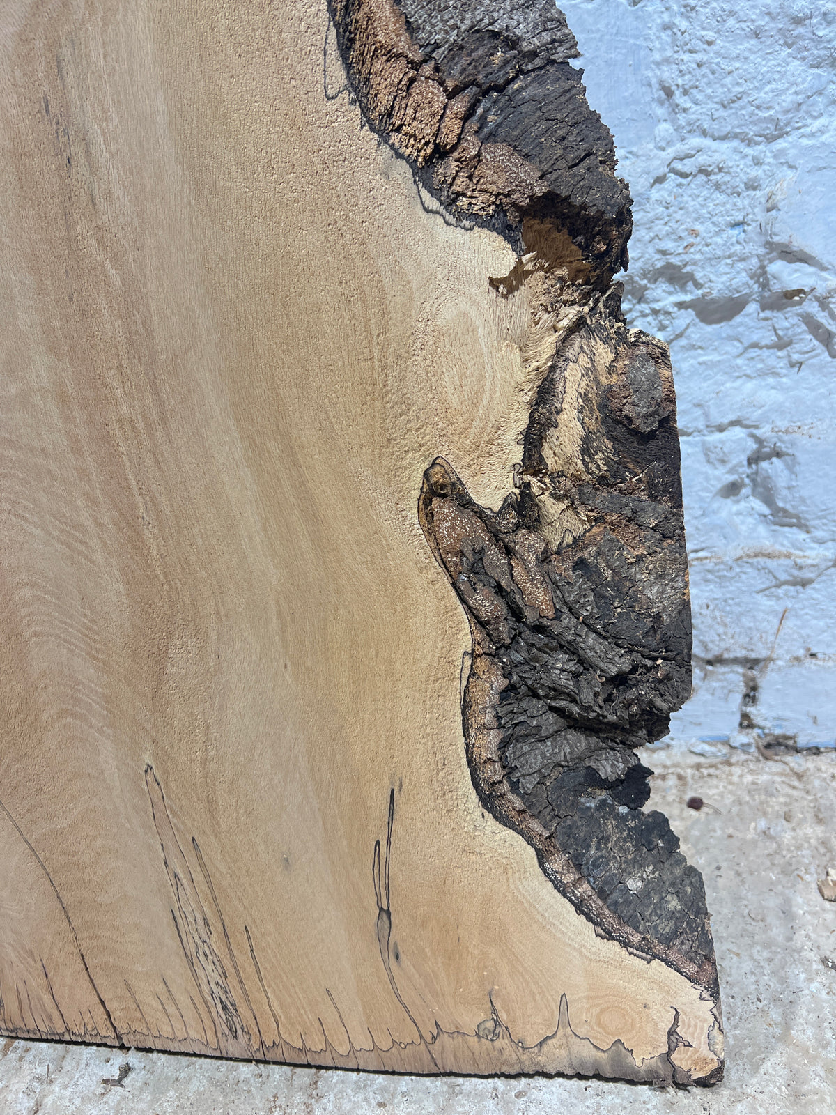 Spalted Beech No 233 - 1160x270-490x40mm Planed