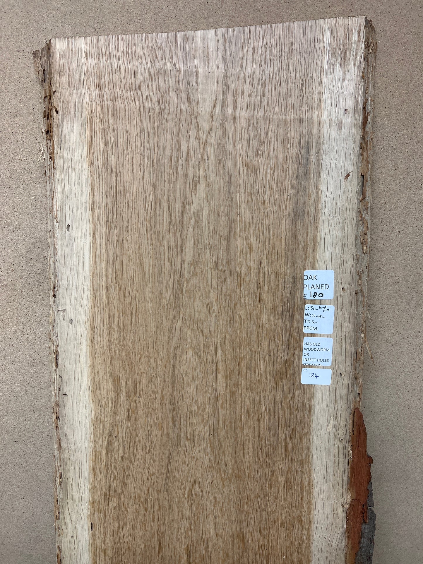 Oak No 184 - 1530x420-480x35mm Planed