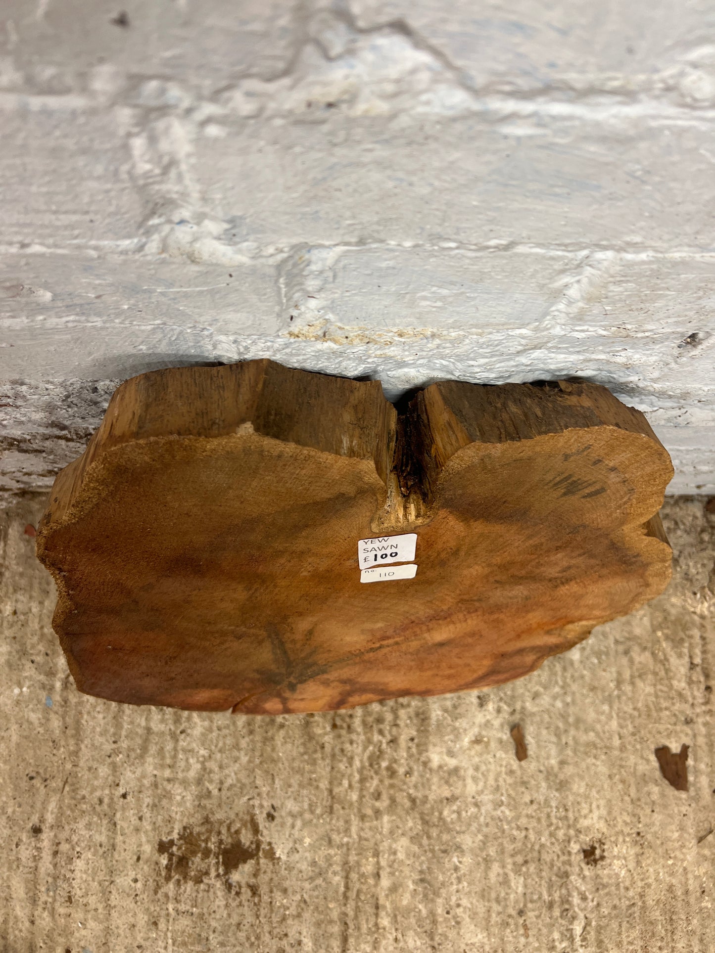 Yew No 110 - 480x480x50mm Sawn
