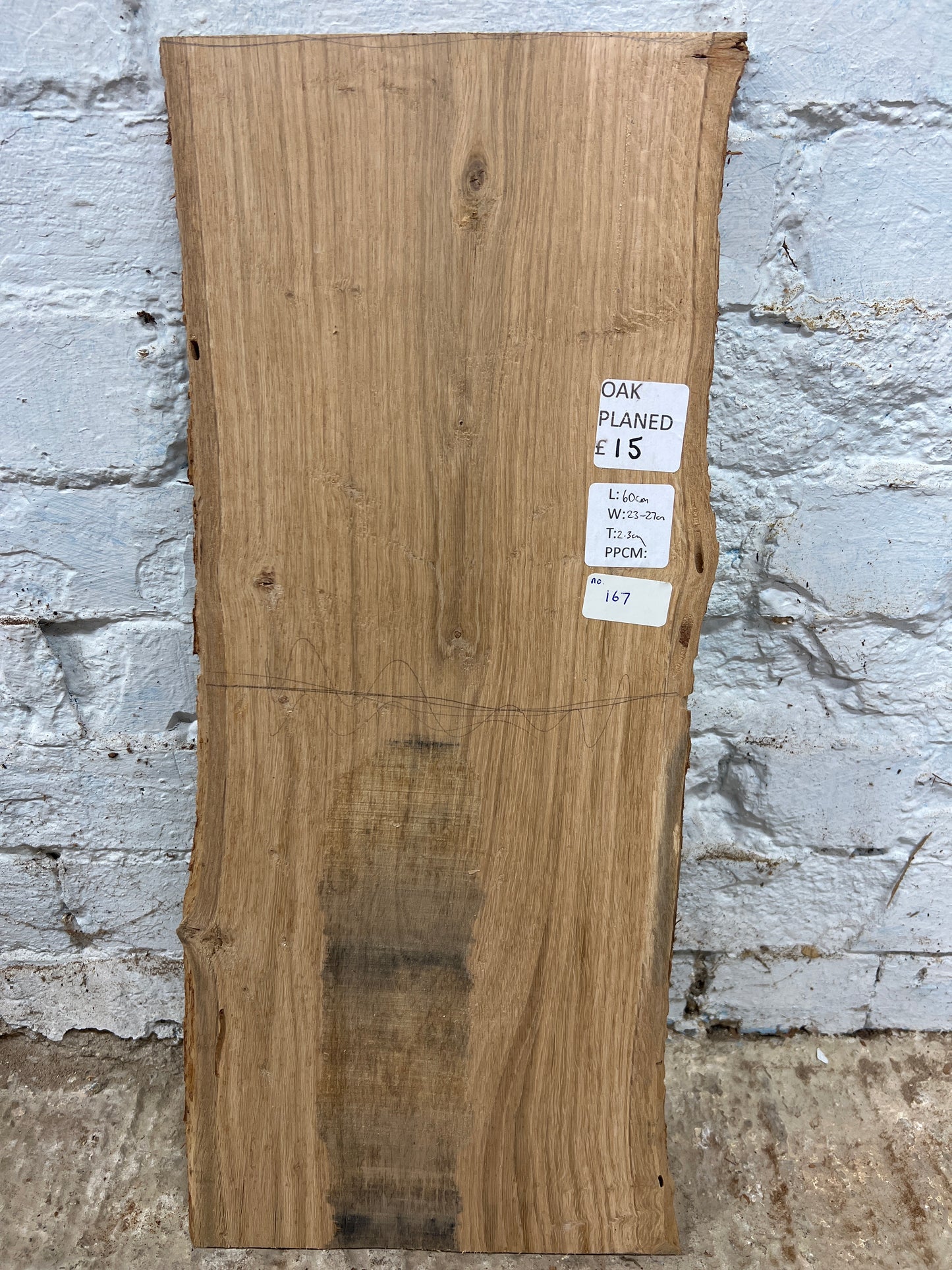 Oak No 167 - 600x230-270x23mm Planed