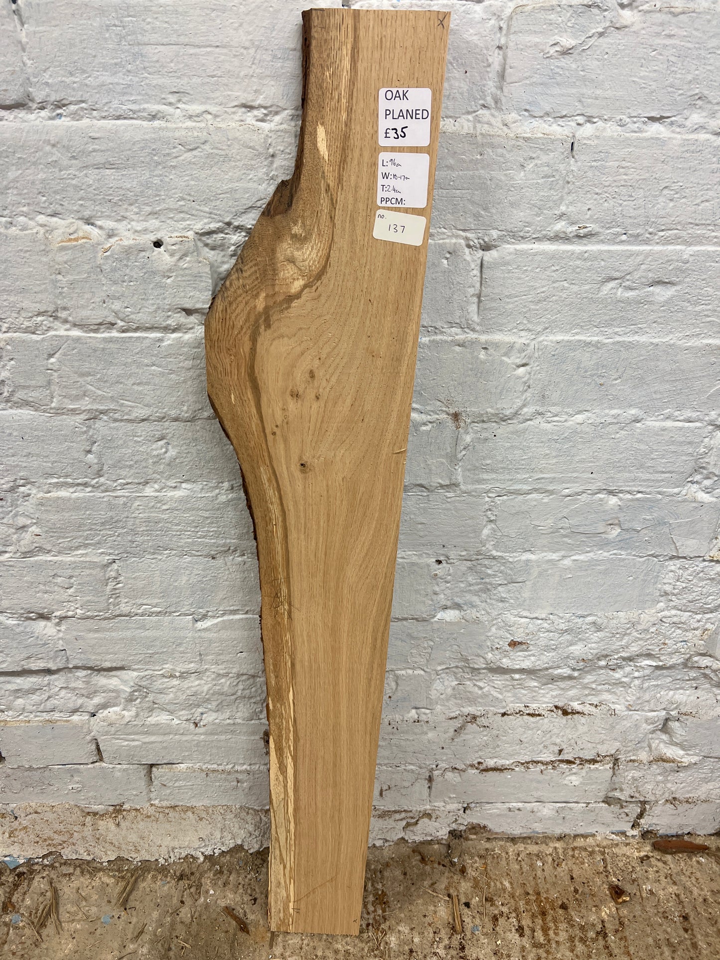 Oak No 137 - 960x100-170x24mm Planed