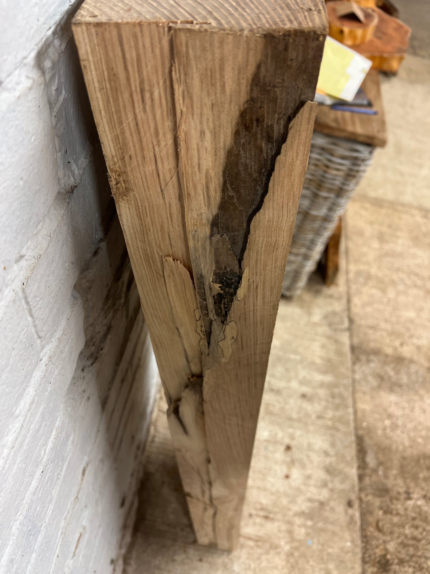 Spalted Beech No 8 - 1330x260-300x105mm Planed