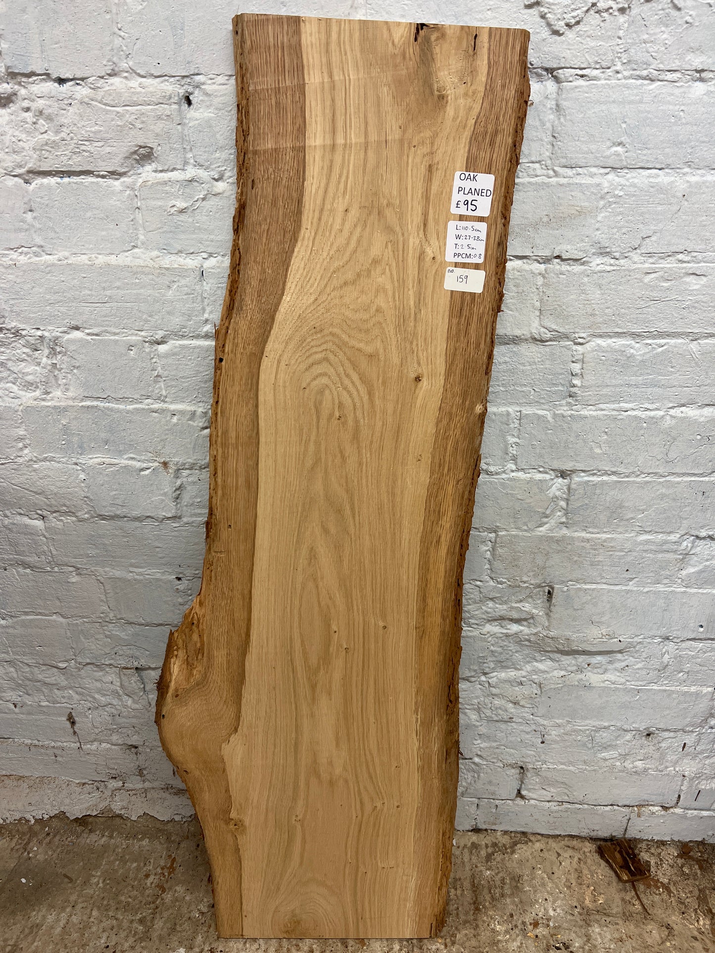 Oak No 159 - 1105x270-380x25mm Planed