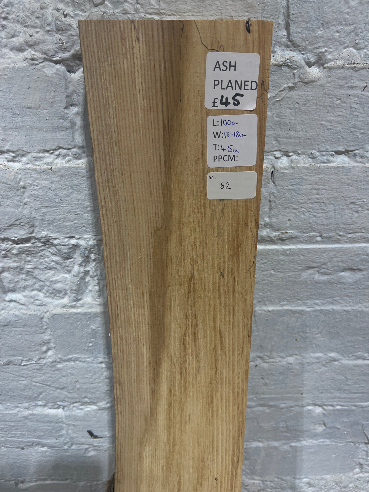 Ash No 62 - 1000x160-180x45mm Planed