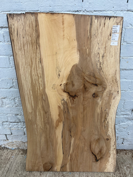 Spalted beech No 17 - 1135x630-710x45mm Planed